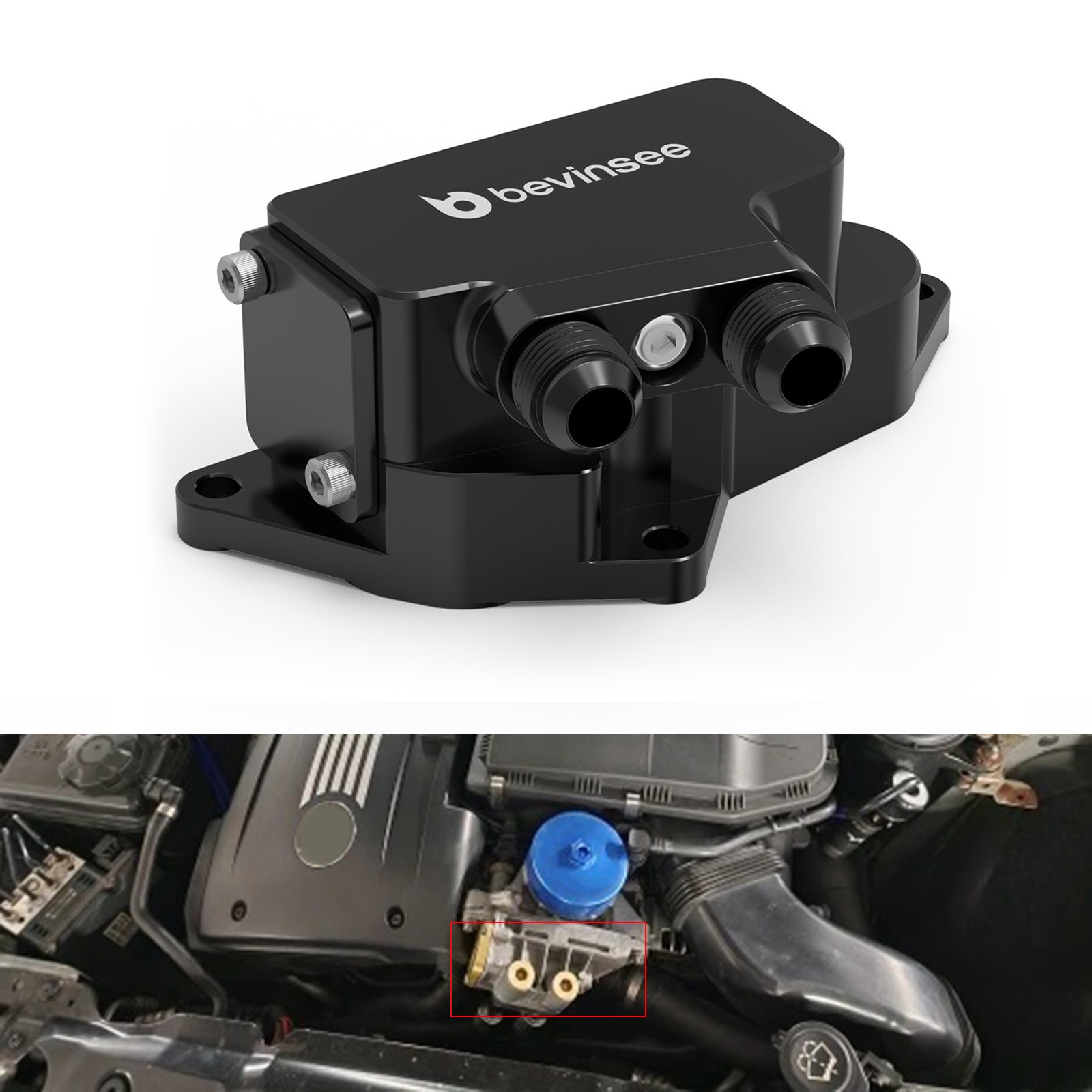 Oil Cooler Thermostat Housing Adapter Upgraded For BMW N54 E90 E92 335i 135i 1M