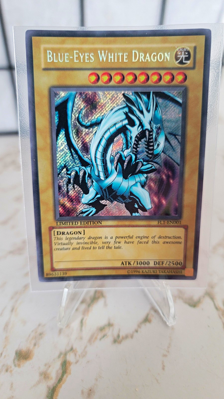 Konami Yu-Gi-Oh Blue-Eyes White Dragon FL1-EN001 Secret Rare Foil LE