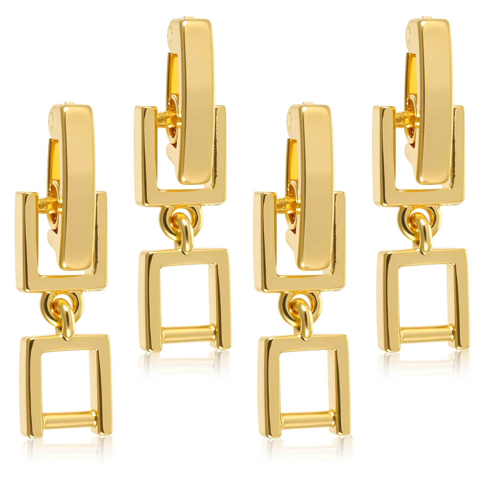 BOHUIZ 4 Pcs Necklace Extenders for Women, Gold Extension