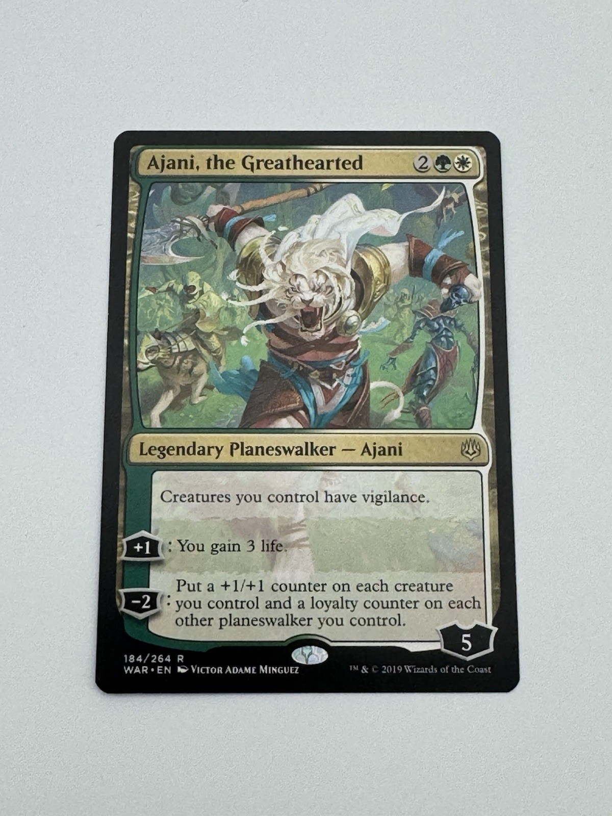 Ajani, the Greathearted - 184/264 - War of the Spark Magic the Gathering MTG NM