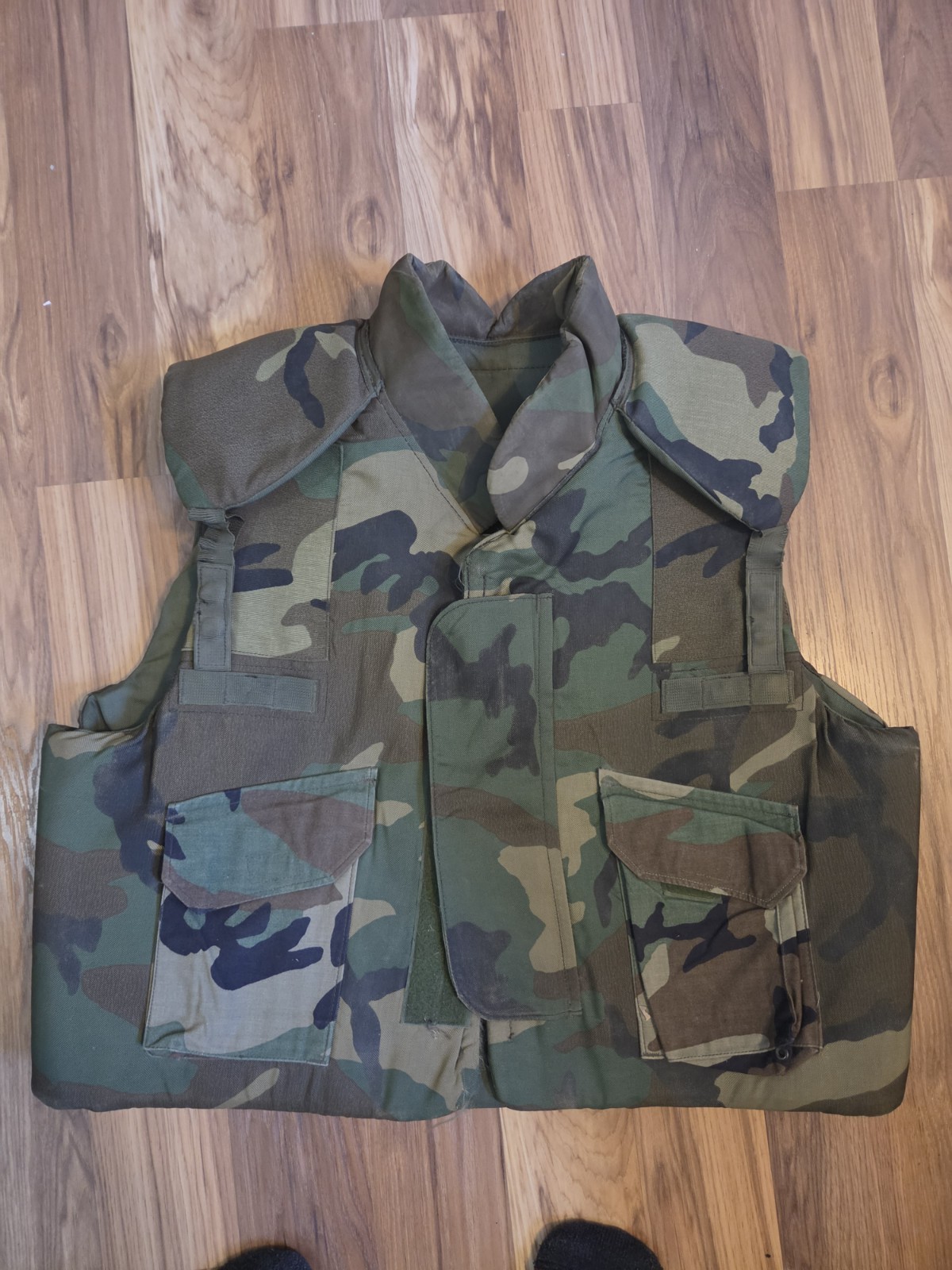 US Military Army M81 Woodland Camo PASGT Camouflage Flak Vest | Extra Large 