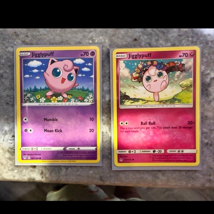 Pokemon TCG Jigglypuff 2-Card Lot Crown Zenith EN 067/189 & 134/214