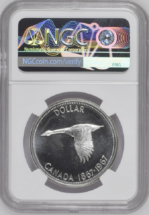 :1967 S1$ GOOSE DOLLAR ELIZABETH II CANADA NGC PL67CAM RARE R6 HIGHEST GRADES :1967 S1$ GOOSE DOLLAR ELIZABETH II CANADA NGC PL67CAM RARE R6 HIGHEST GRADES