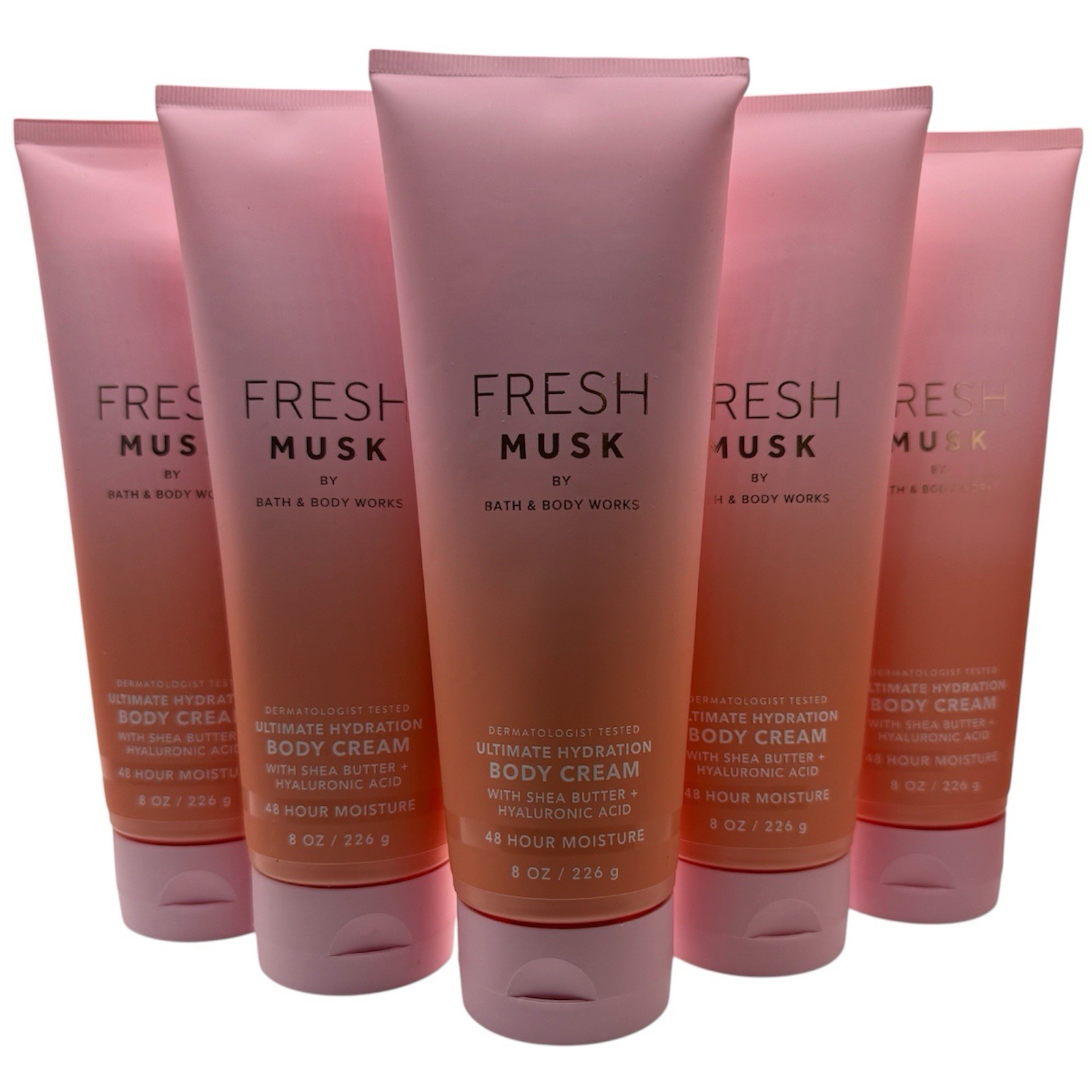 Five (5) Bath & Body Works FRESH MUSK Ultimate Hydration Body Cream | NEW