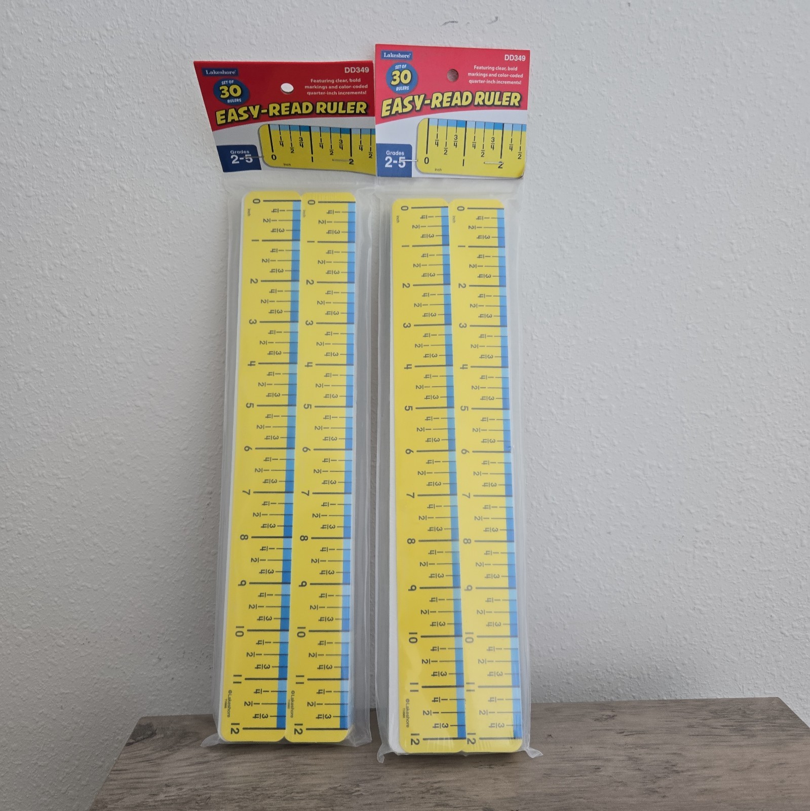 2 Packs Of Lakeshore Learning Easy Read Ruler Sets of 30 NEW
