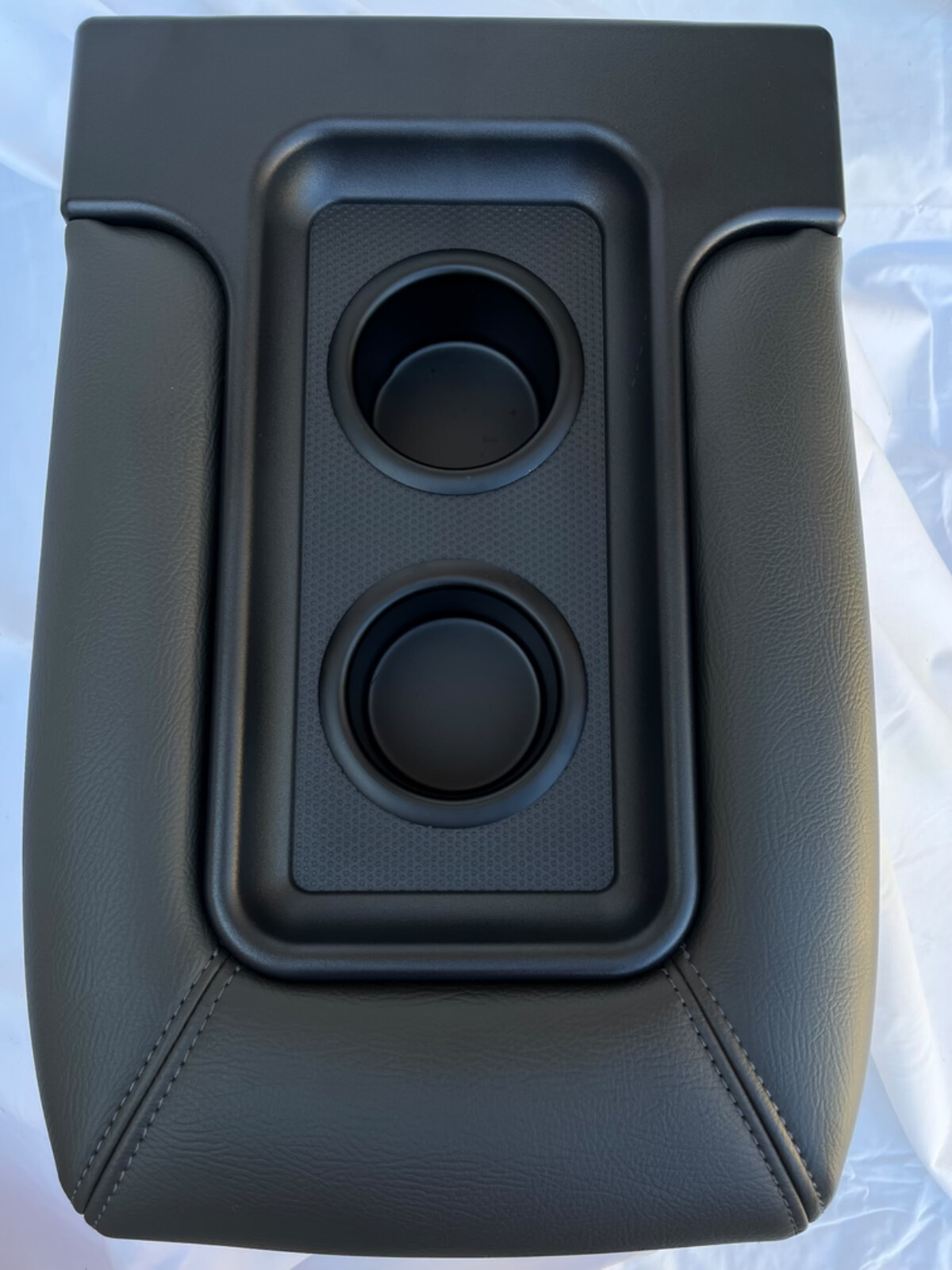 Center Console Lid with Cup Holders for 03-07 Silverado Sierra Tahoe Dark gray