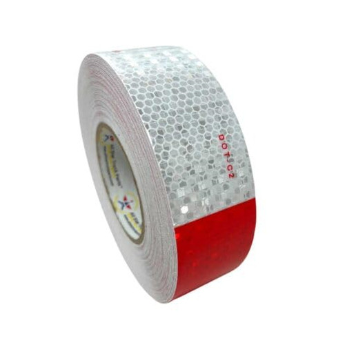 Conspicuity Tape DOT-C2 Approved Reflective Trailer Red White 2”x150’ -1 Roll
