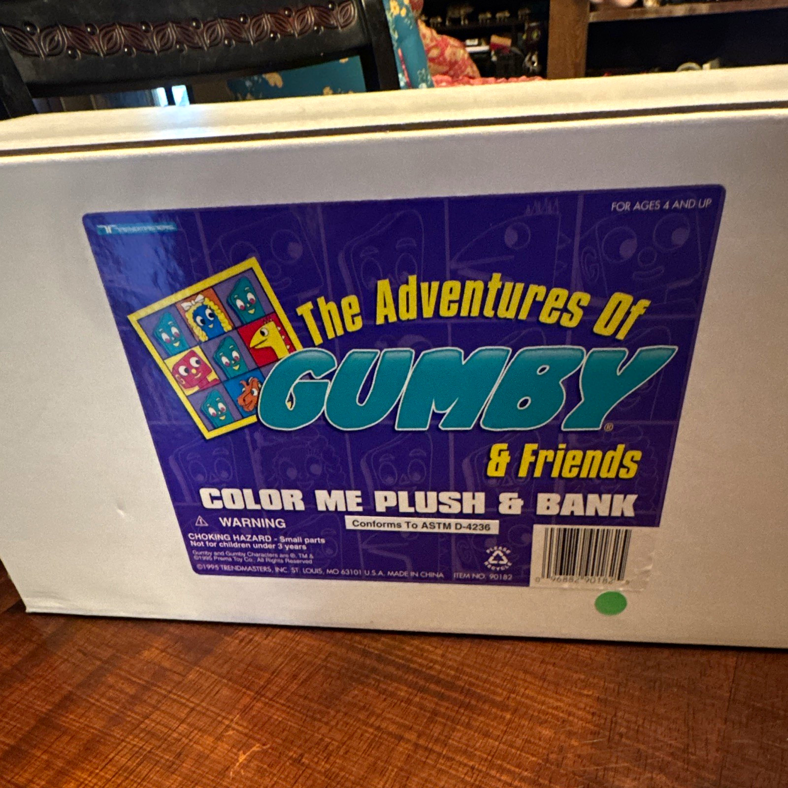 Trendmasters Adventures of Gumby & Friends Color Me Plush & Bank Set Gumby Pokey