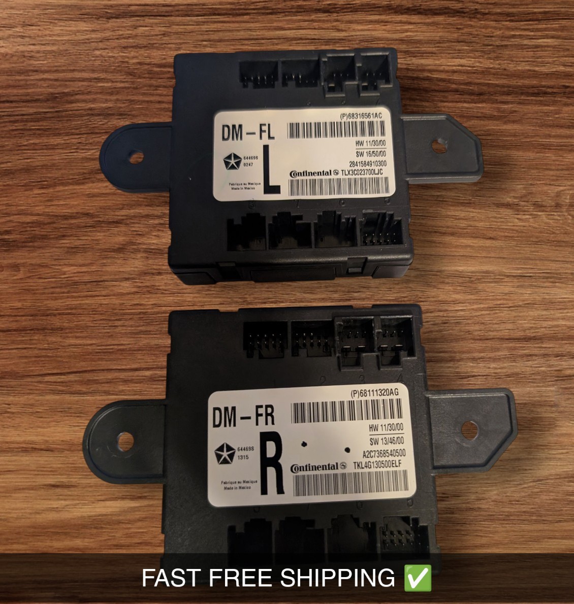 OEM 2014-2022 JEEP GRAND CHEROKEE FRONT LEFT AND RIGHT DOOR MODULES