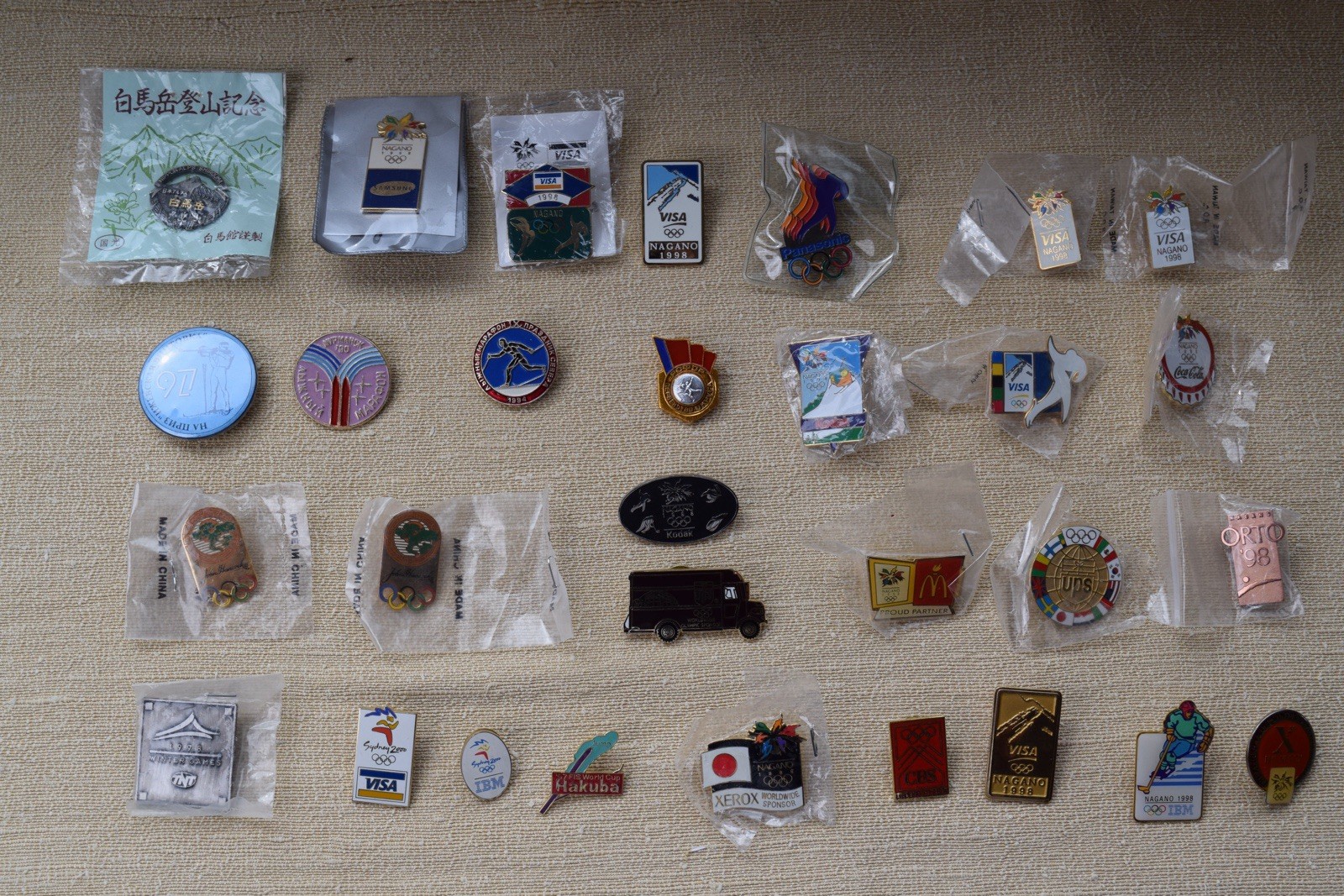 Vintage 1998 Nagano Winter Olympics Sponsor & International Sports Pin Lot Vintage 1998 Nagano Winter Olympics Sponsor & International Sports Pin Lot