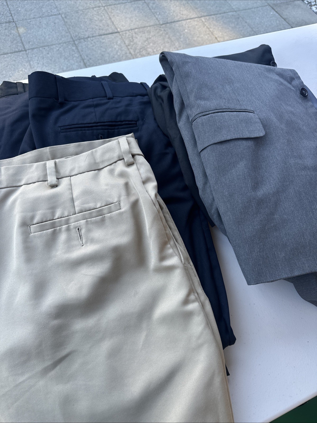 Men\'s Wardrobe Lot 6pc Stafford Haggar: 2 Jackets 50R & 4 Pants 42x30
