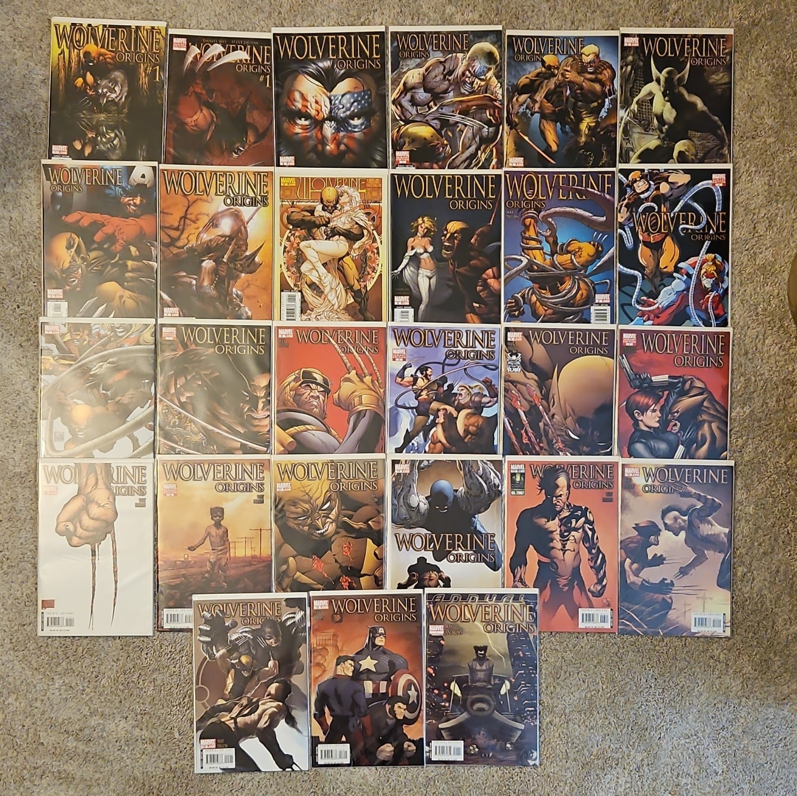 Wolverine: Origins Marvel Comics #1-16 + #1-10 Variants + Ann VF/NM Lot 2006 Wolverine: Origins Marvel Comics #1-16 + #1-10 Variants + Ann VF/NM Lot 2006