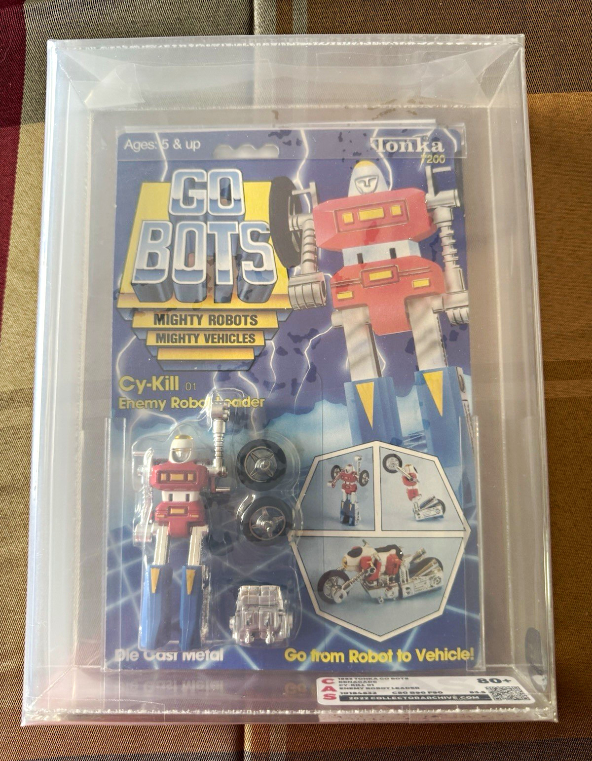 1983 Vintage Tonka Go Bots CY-KILL (01) Enemy Robot Leader Graded CAS 80+ NIB