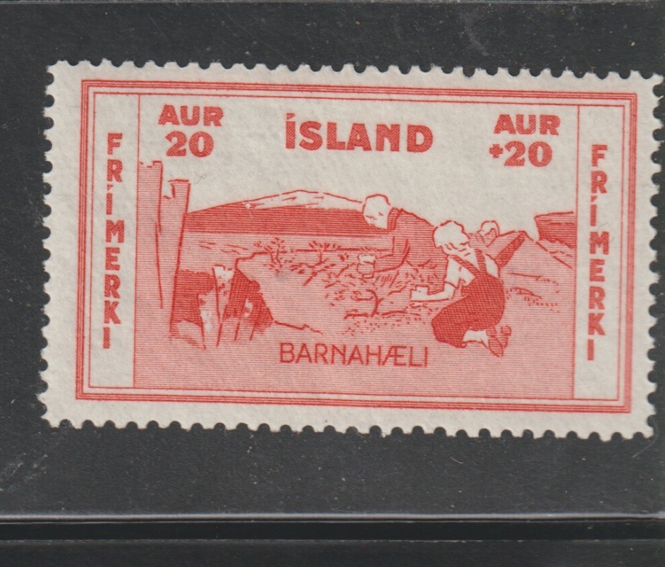 Iceland Barnahaeli 20aur+20 Semi-Postal MNH bwcol 105 Iceland Barnahaeli 20aur+20 Semi-Postal MNH bwcol 105
