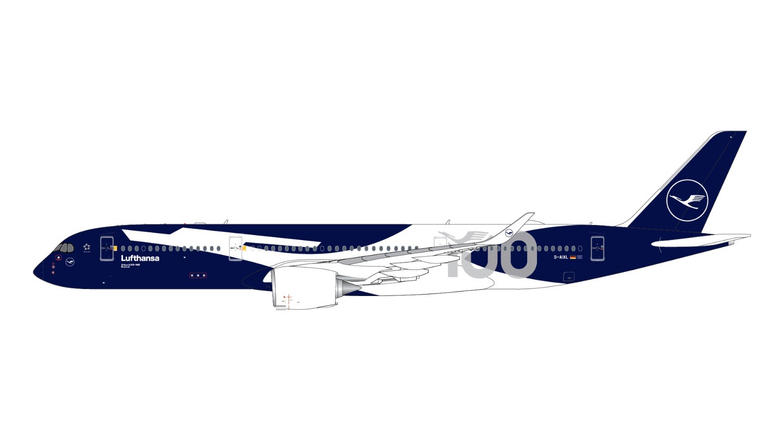 Lufthansa Airbus A350-900 D-AIXL 100th GeminiJets GJDLH2409 1:400 PRE-ORDER