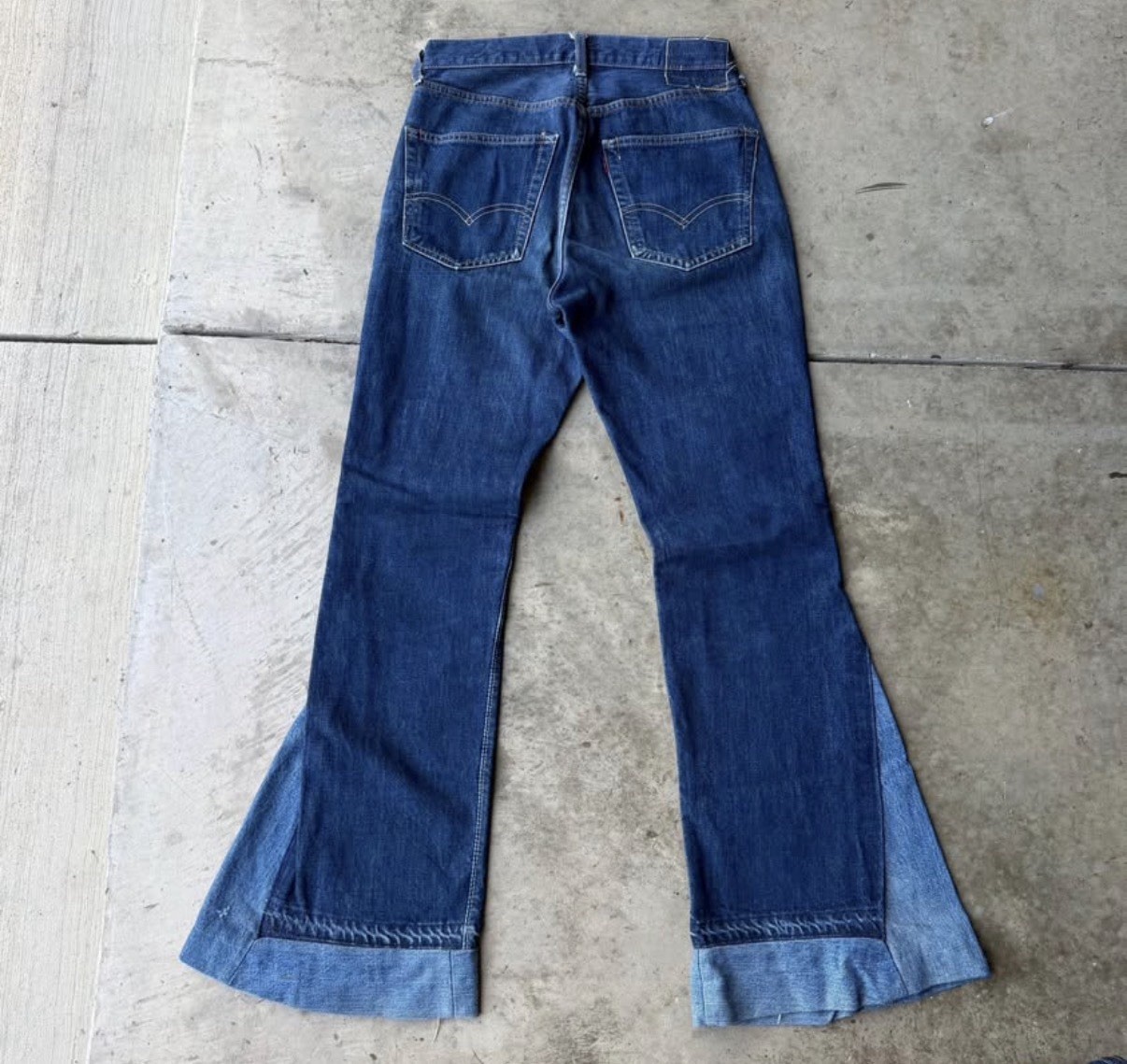 VTG 1960s Levi’s 501xx Big E selvedge denim jeans  RARE DARK BLUE Red Tab 28x32