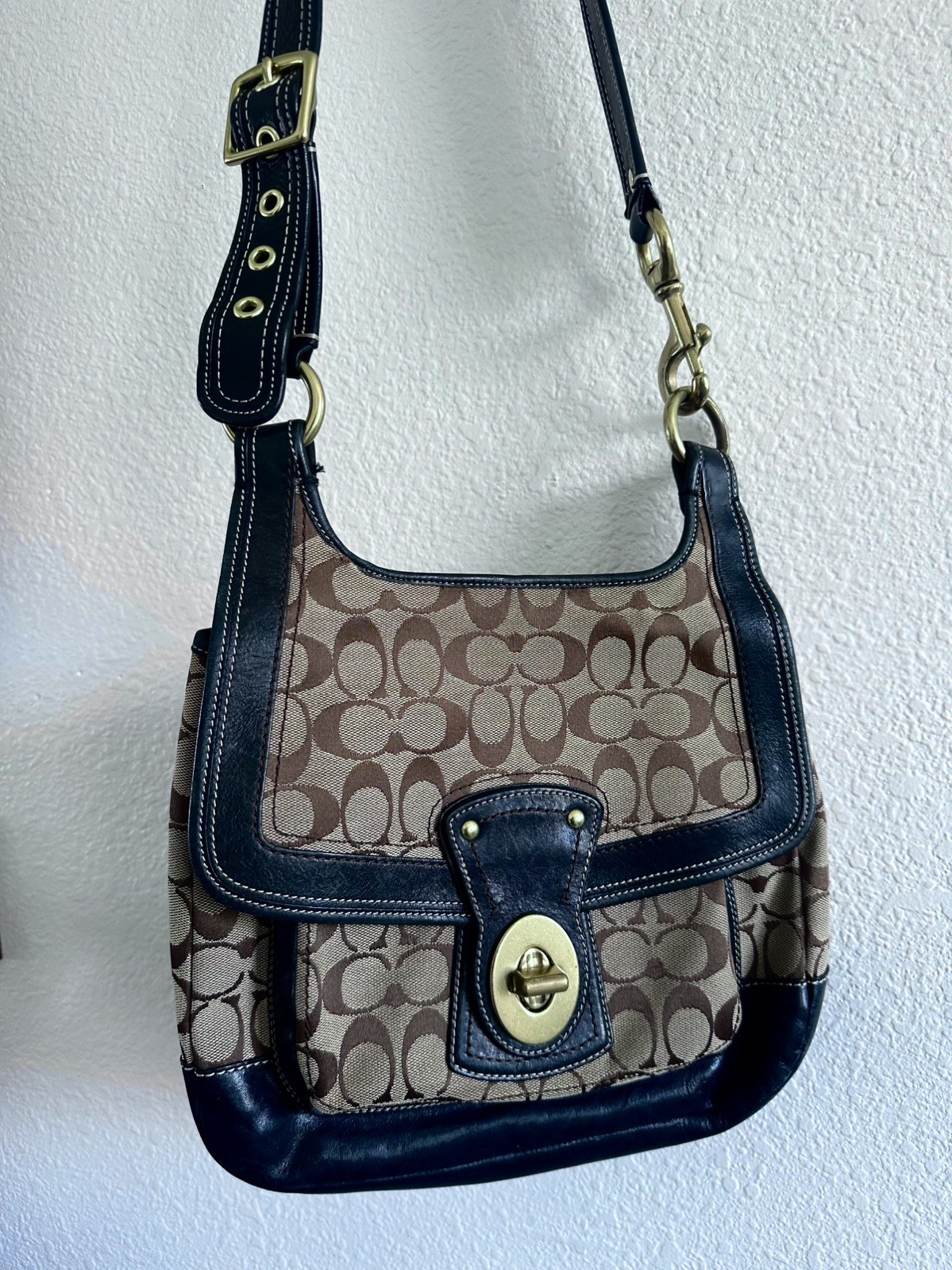 Vintage Coach Legacy 65th Anniversary Ali Flap Signature Crossbody Bag Y2K#10336