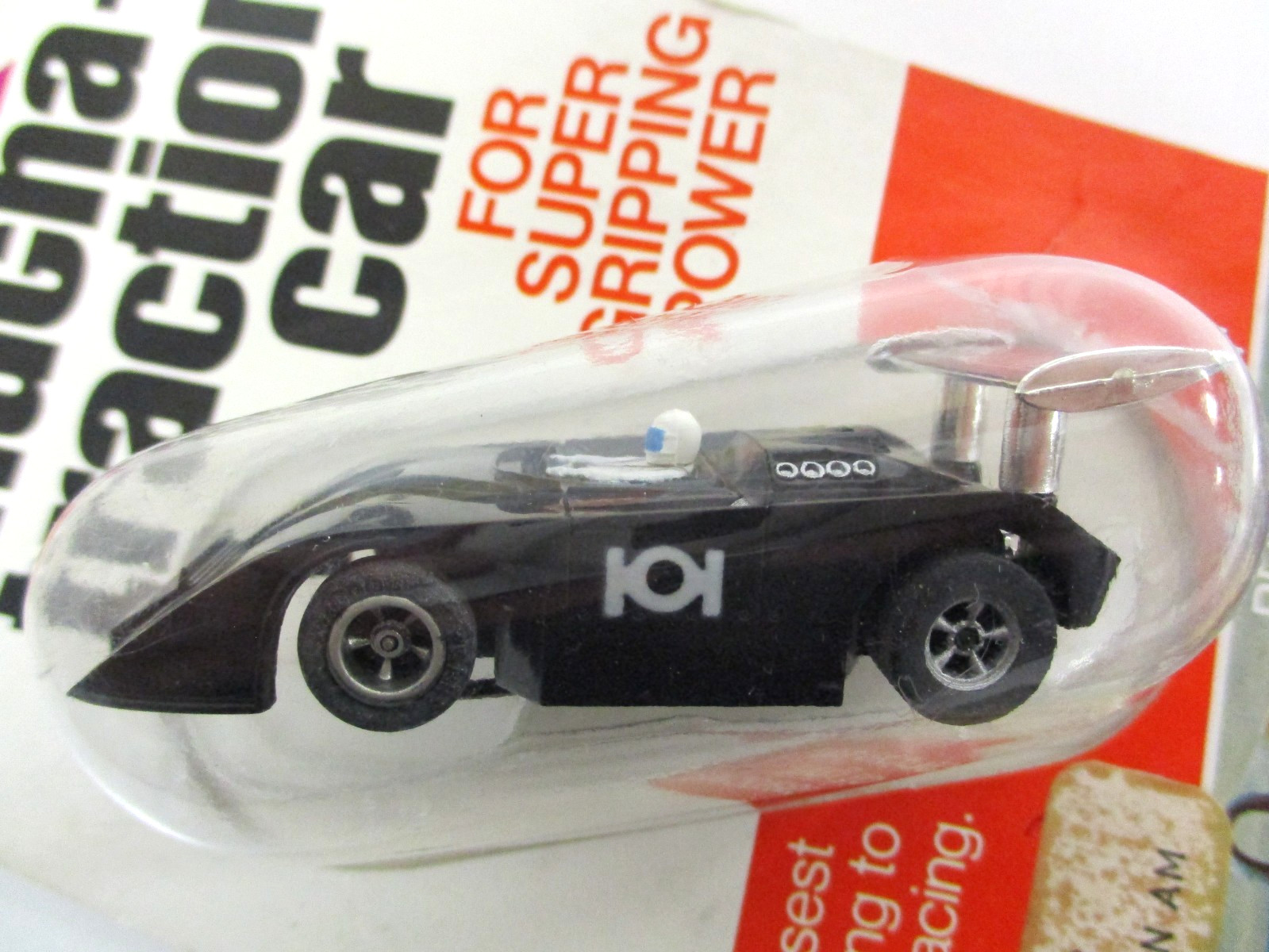 AURORA AFX MAGNA TRACTION - SHADOW CAN-AM RACE CAR - HO SLOT CAR - CARDED