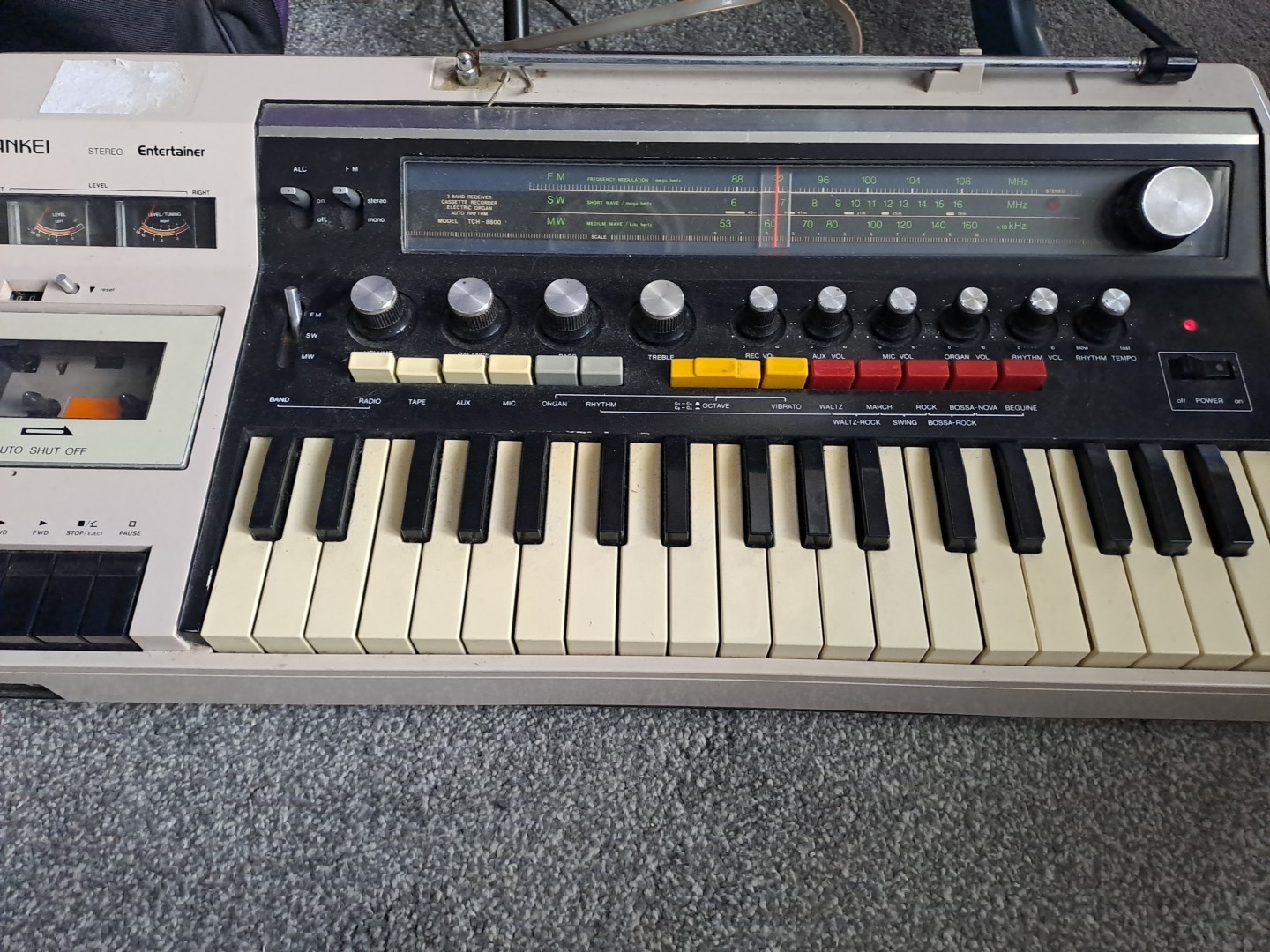 Sankei Stereo Entertainer Vintage Keyboard Rare 1978 Made In Japan 