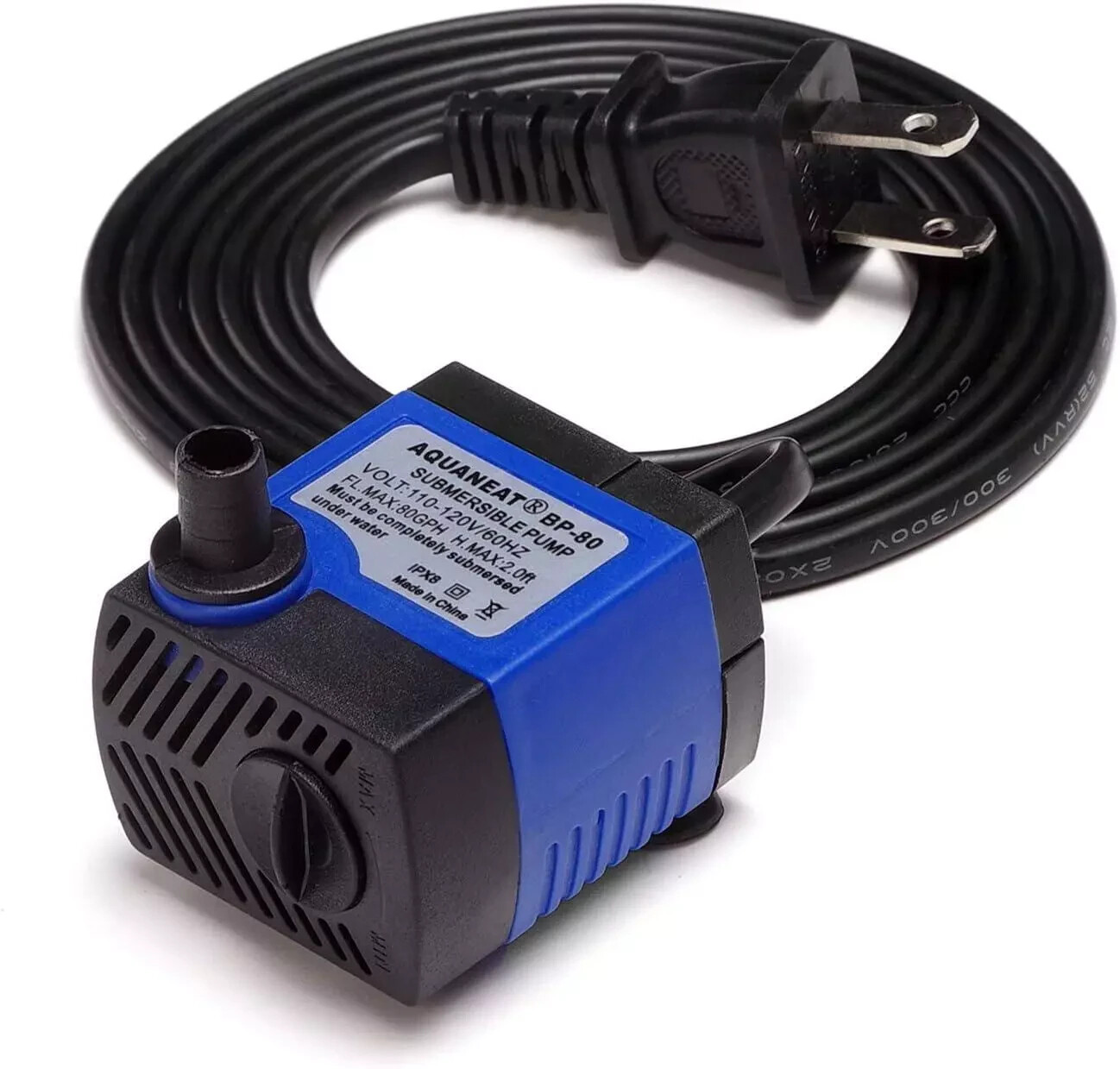 AQUANEAT Submersible Water Pump, 80GPH Fountain Pump, Small Water Pump, Aquarium AQUANEAT Submersible Water Pump, 80GPH Fountain Pump, Small Water Pump, Aquarium
