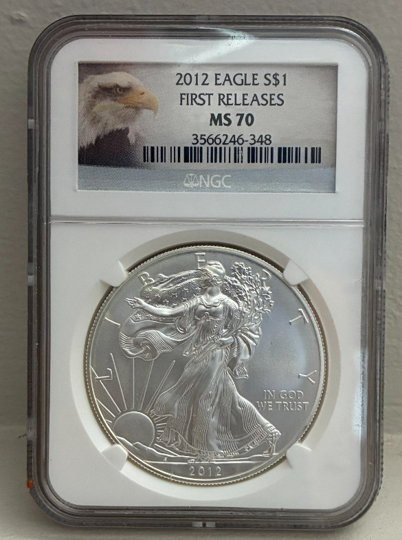 2012 Silver Eagle First Release MS70