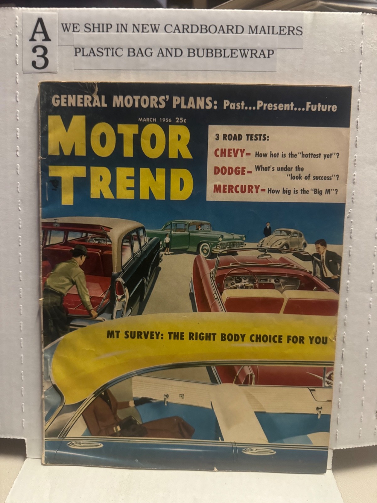 Vintage Motor Trend Magazine March 1956