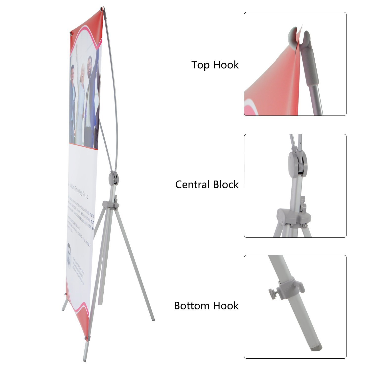 Adjustable Aluminum Stand For Banner Sizes from 20\