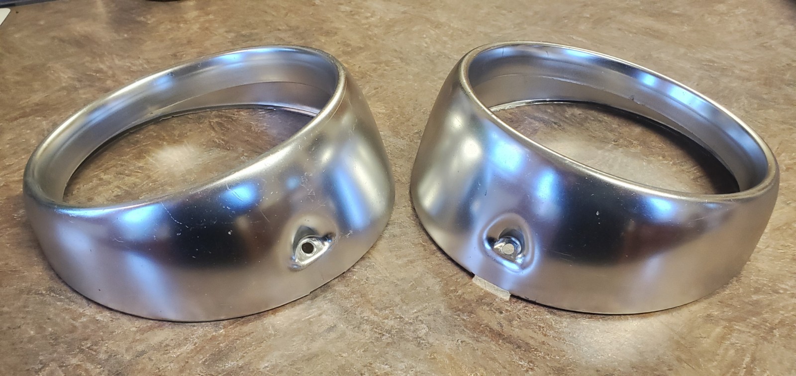 1960 Ford Galaxie, Fairlane Sunliner, Skyliner LH & RH Headlight Door Bezel PAIR