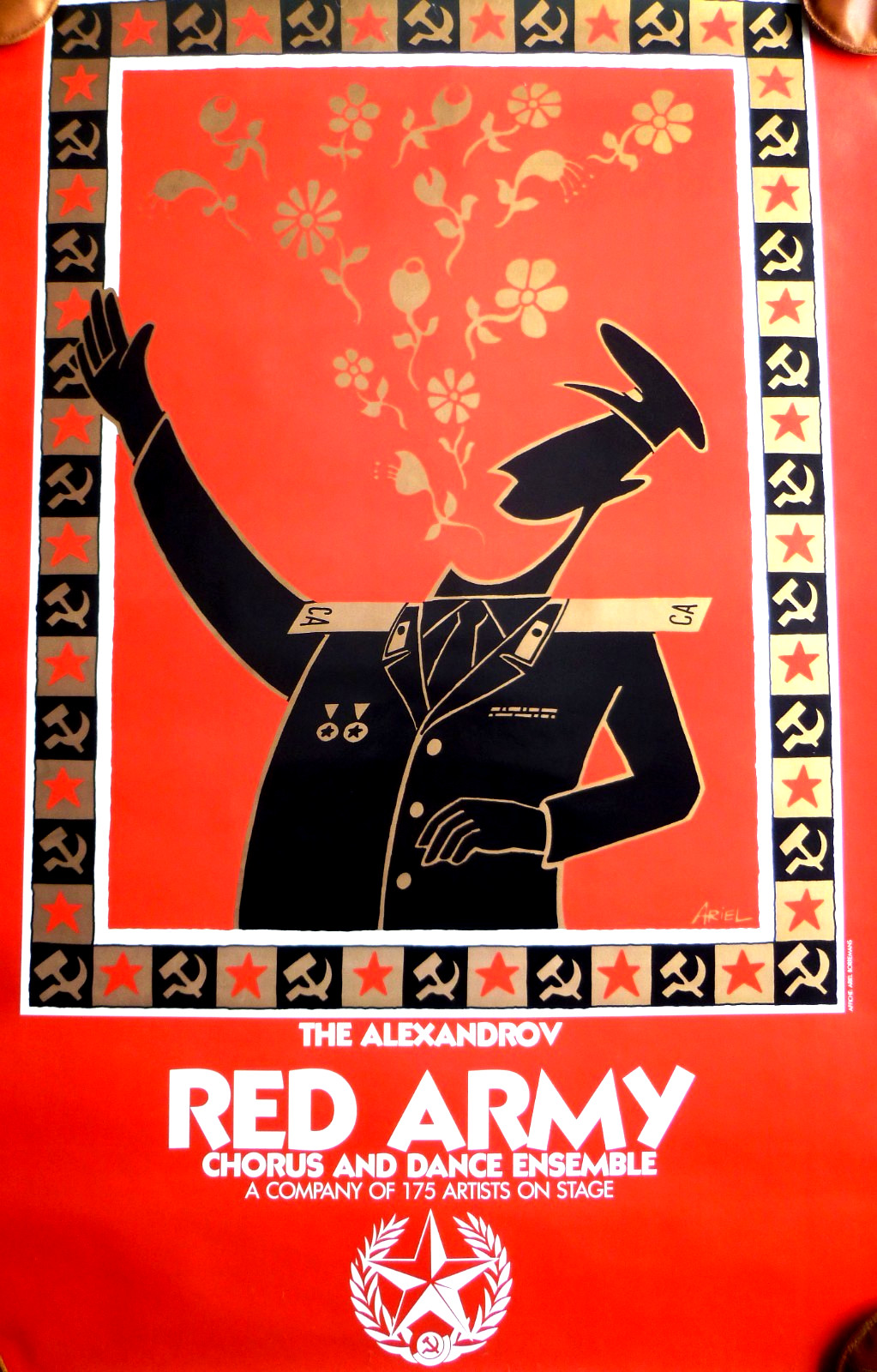 RED ARMY CHORUS POSTER 1979 ARIEL RED ARMY CHORUS POSTER 1979 ARIEL