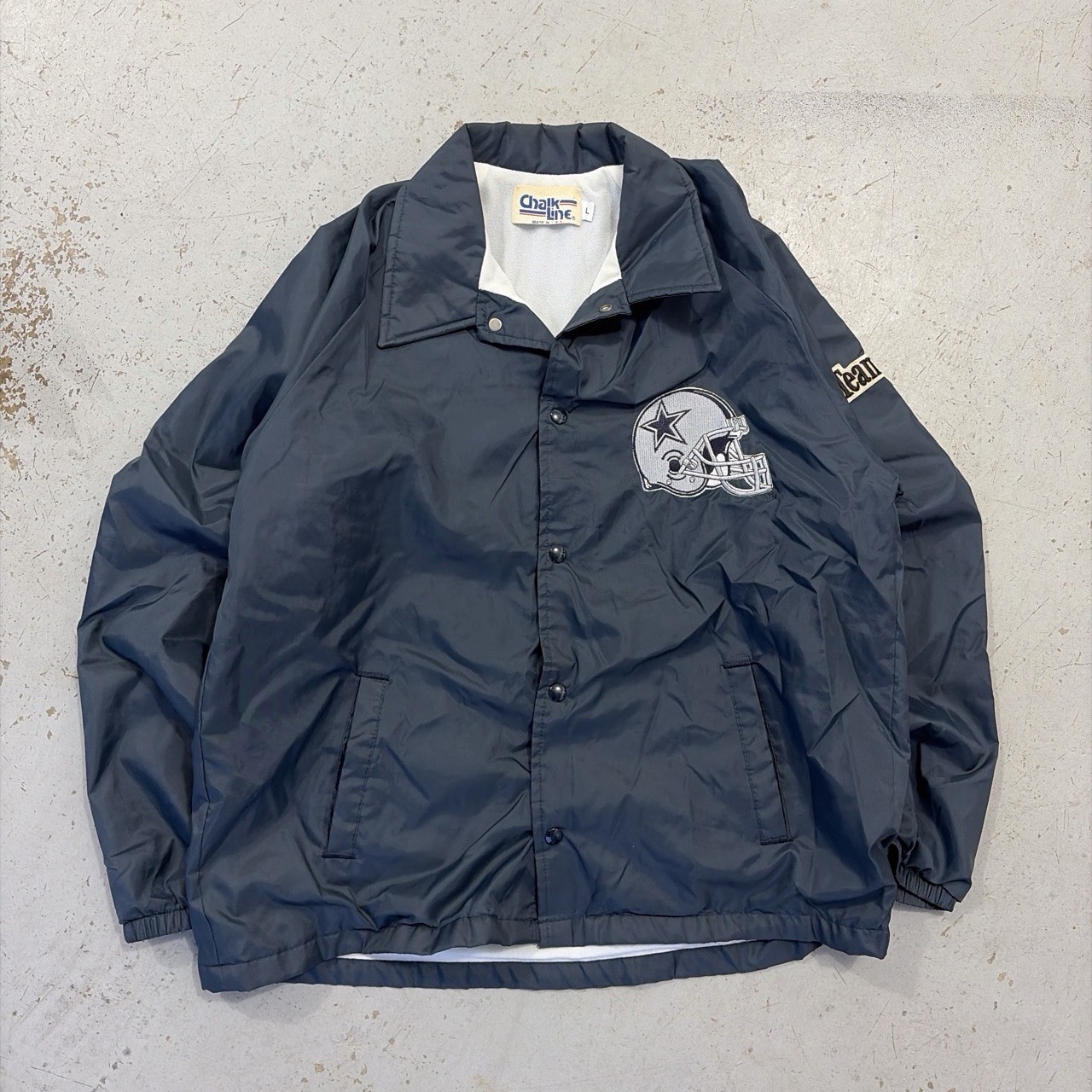 Vintage 80s Dallas Cowboys Chalk Line Windbreaker Button Up Size L Men’s Vintage 80s Dallas Cowboys Chalk Line Windbreaker Button Up Size L Men’s