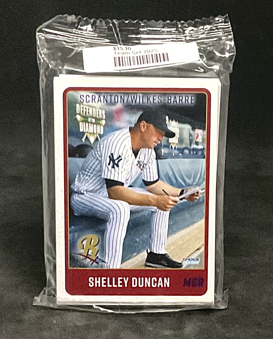 2025 SCRANTON / WILKES BARRE RAILRIDERS TEAM SET SEALED CAM SCHLITTLER ROOKIE