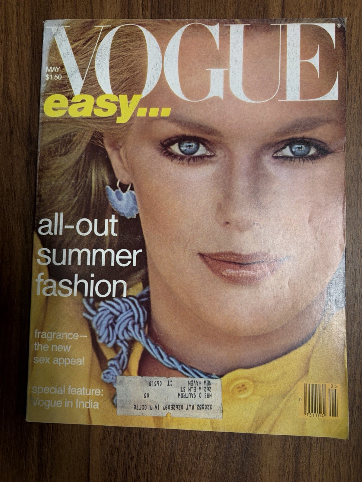 Vintage Vogue Magazine May 1978 Pattie Hansen Cover Carol Bouquet John Travolta