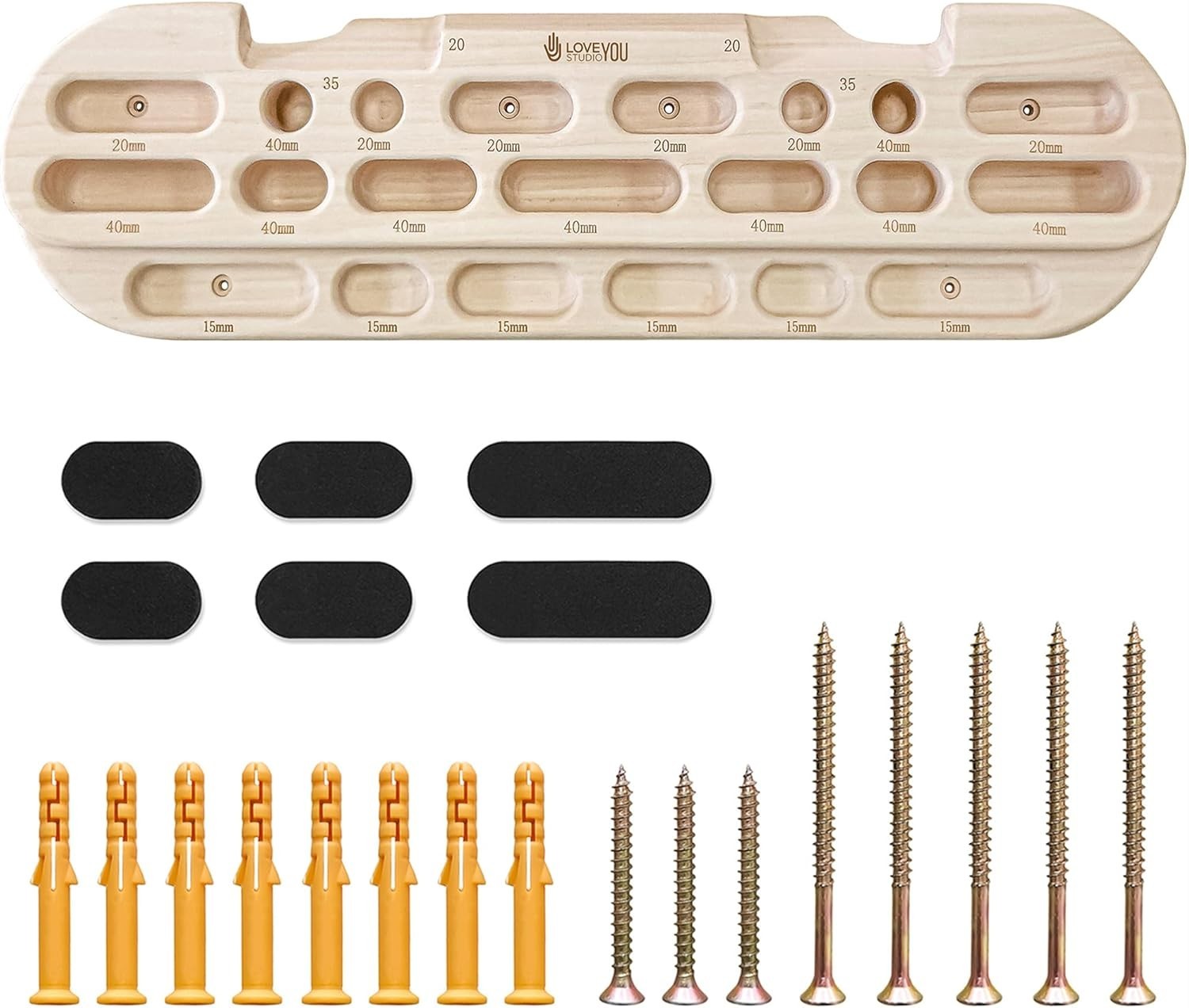 Hangboard Rock Climbing Fingerboard Training - Wooden Climbing Hang Board 