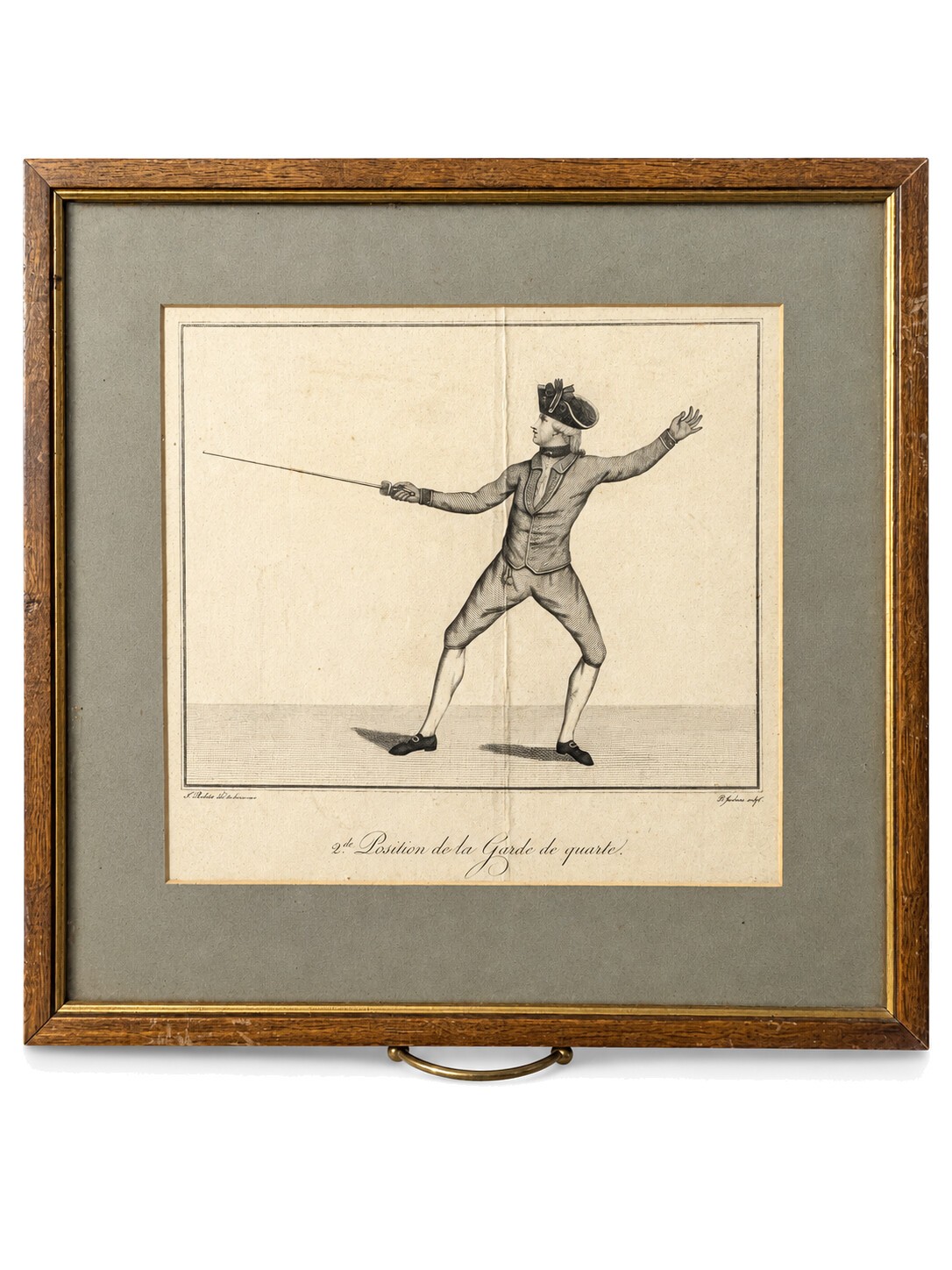 Antique 18th-Century Fencing Engraving Collection Framed Prints