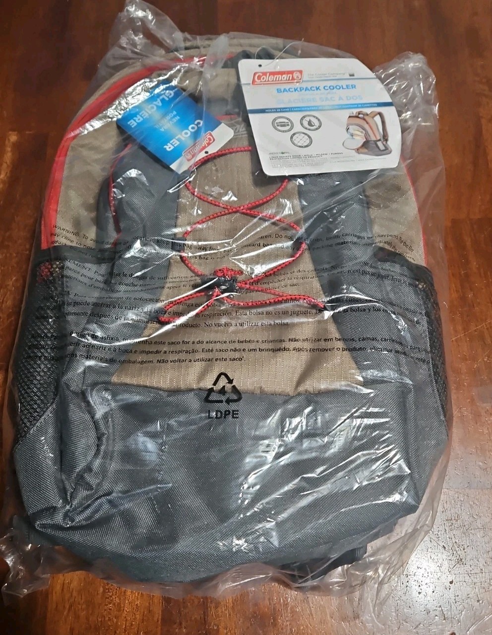 Coleman 28 Can Backpack Soft Cooler Camping Hiking Outdoor Sport Carry Bag New