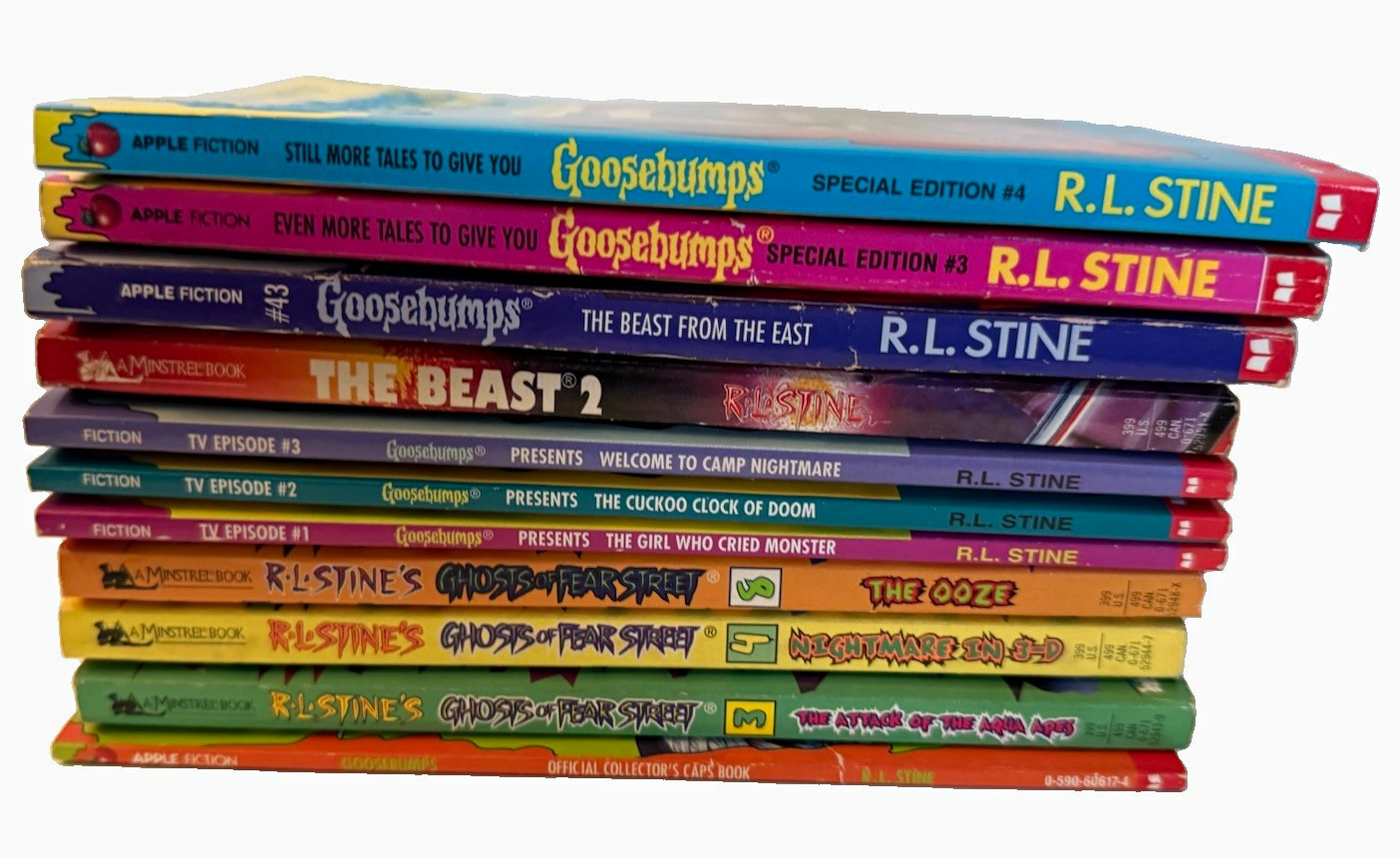 R.L. Stine Goosebumps Paperback Book Lot Mixed Titles Horror Fiction R.L. Stine Goosebumps Paperback Book Lot Mixed Titles Horror Fiction