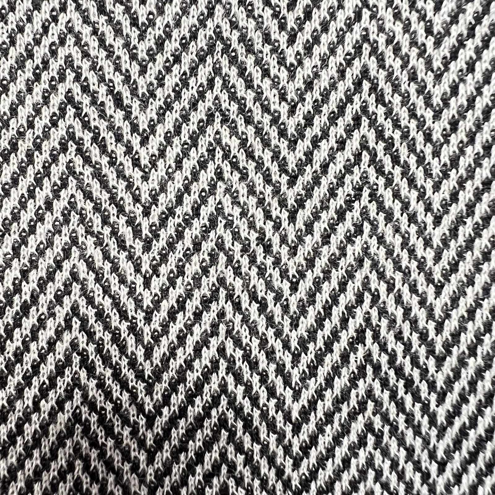 Herringbone Double Knit Jacquard Black/White 60\'W Fabric lot of 5 Yards for $15