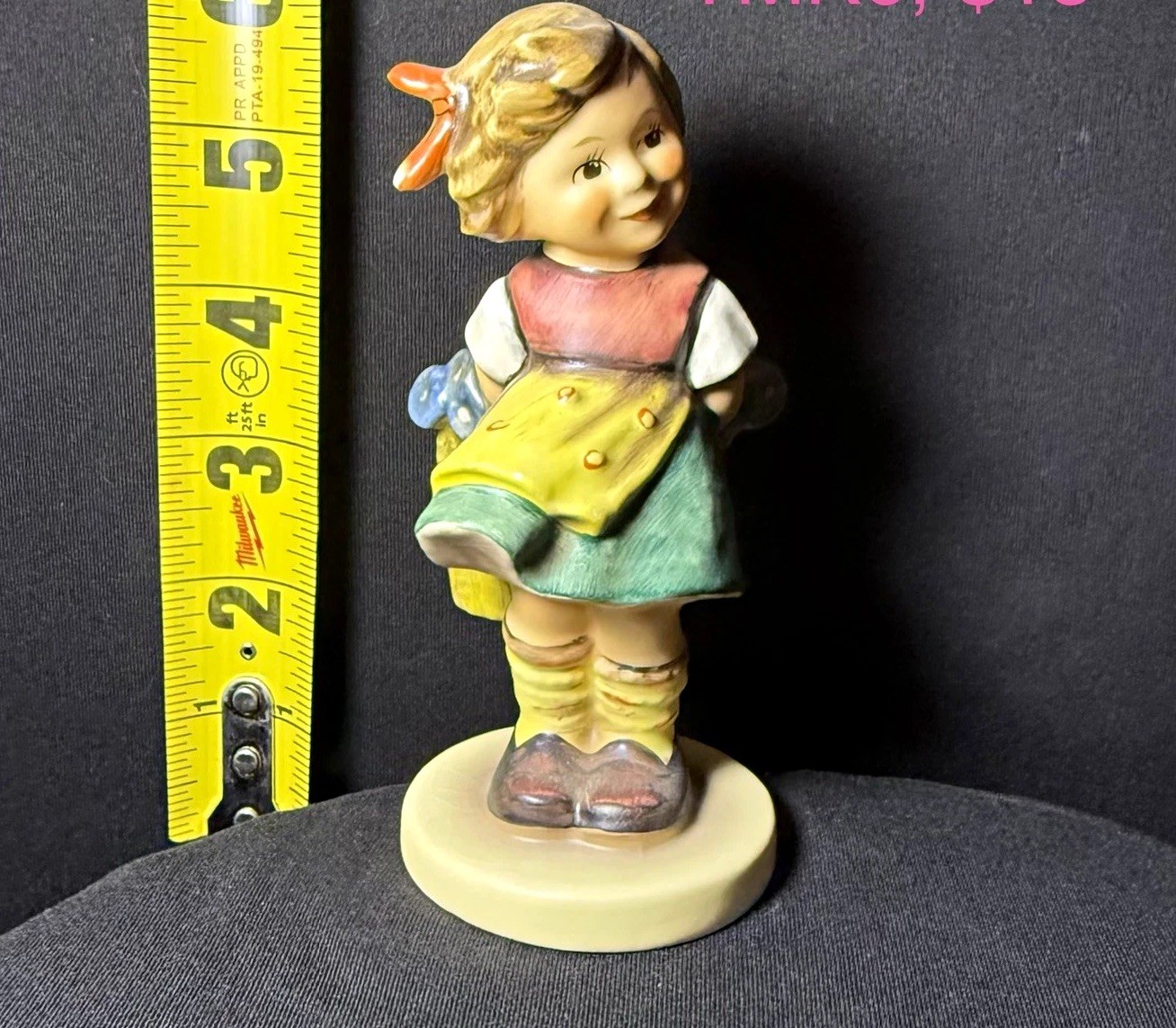 Goebel Hummel “Bashful” Porcelain Painted Girl Figurine TMK6 Goebel Hummel “Bashful” Porcelain Painted Girl Figurine TMK6
