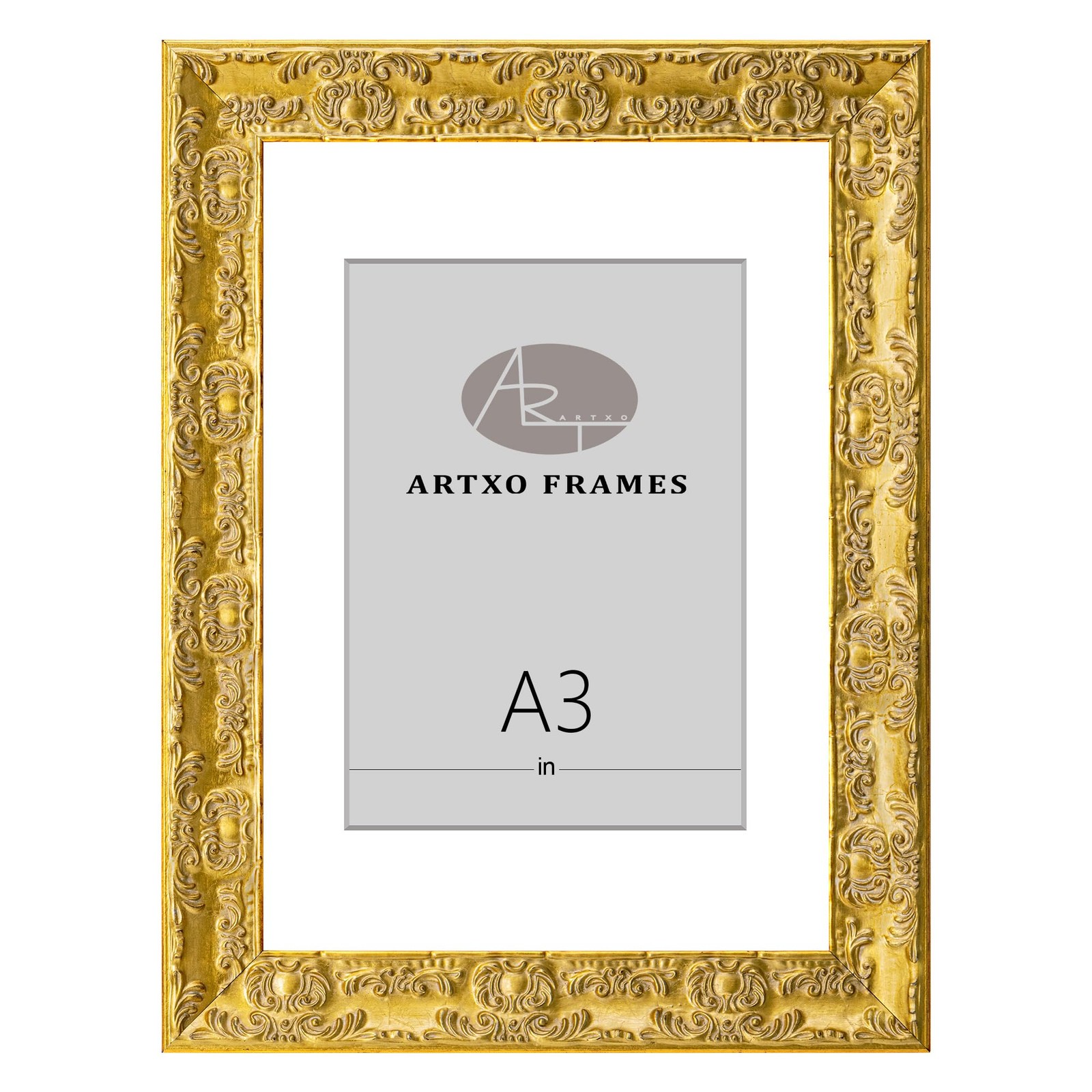 Artxo A3 Gold Photo Frame Luxury Vintage Frame Detailed Filigree Perfect For Artxo A3 Gold Photo Frame Luxury Vintage Frame Detailed Filigree Perfect For