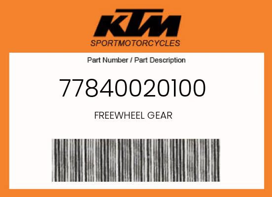 KTM Genuine Freewheel Gear - 77840020100