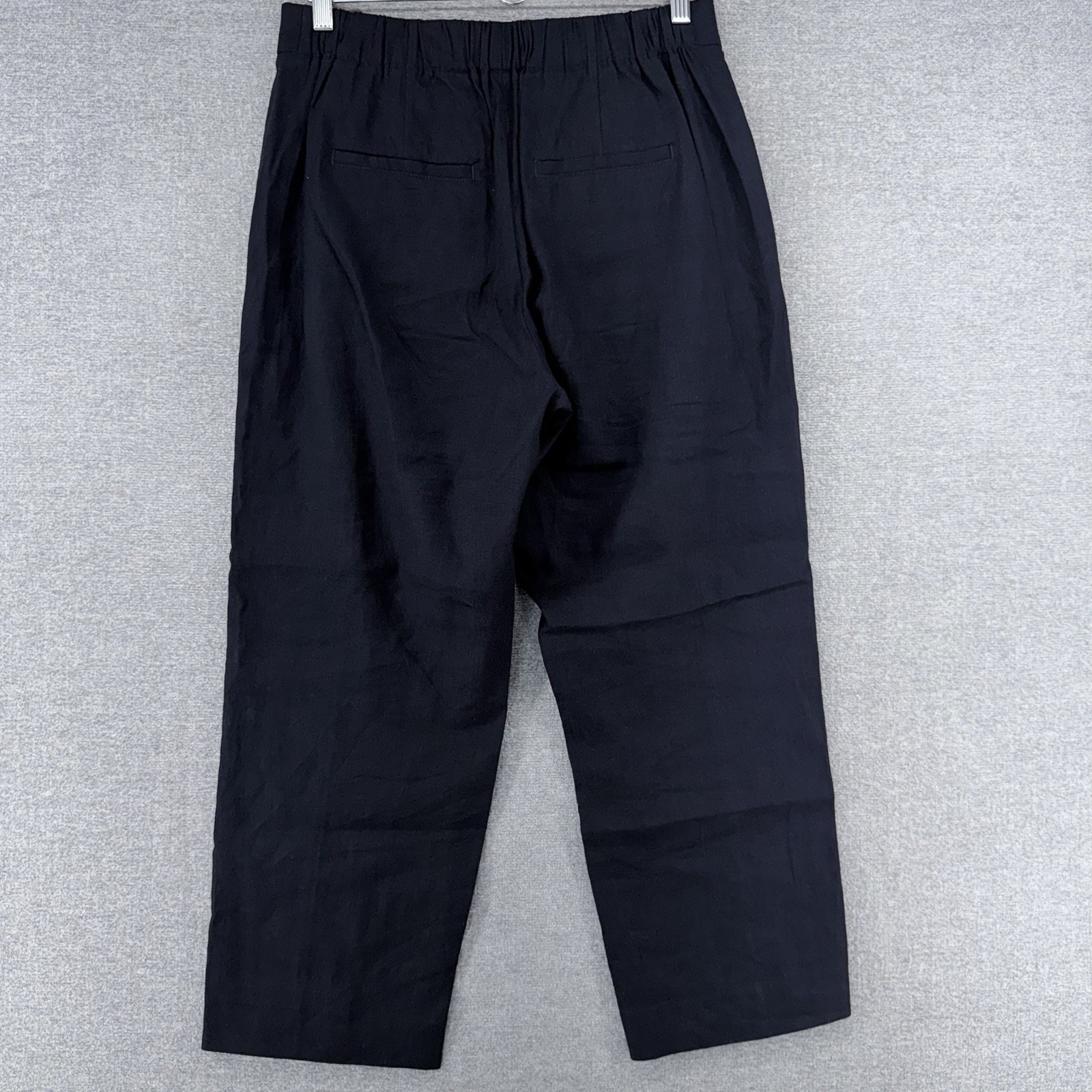 Vince Cropped Pull On Pants Women Size Medium Casual Linen Blend