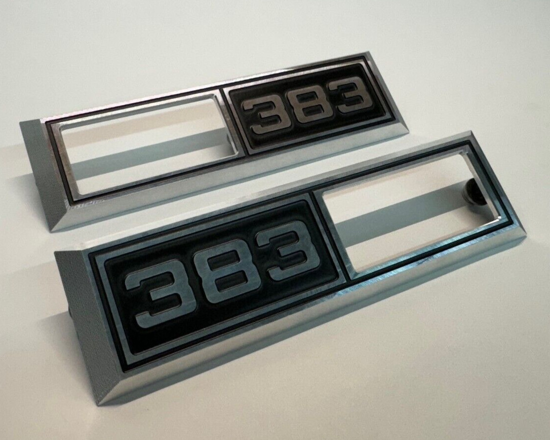1968 Chevelle Impala Nova '383' Emblem Marker Light Bezel Front Fender Billet