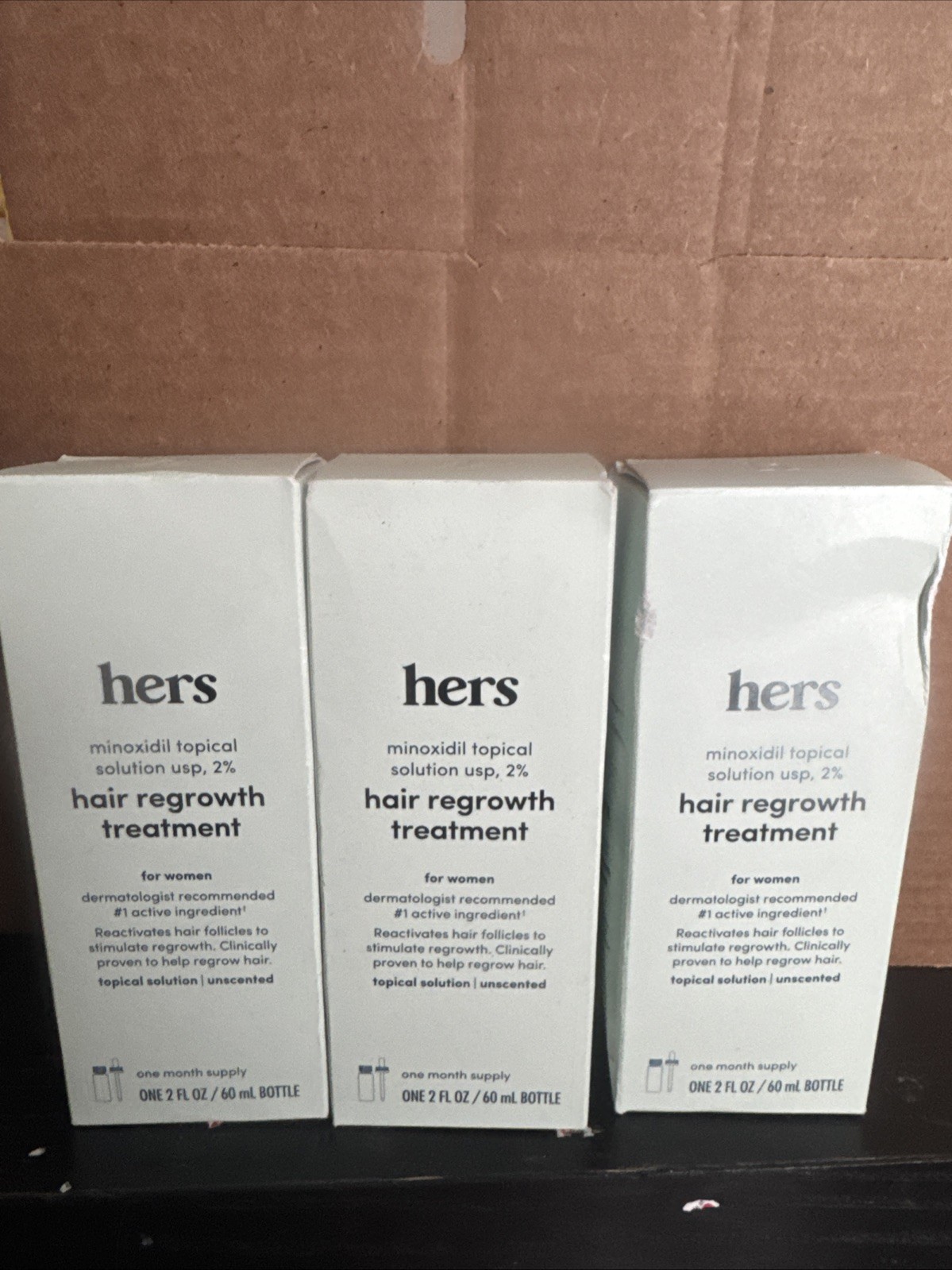 Lot of 3 Hers Hair Regrowth Treatment for Women 2 fl oz Exp 11/2026++ Lot of 3 Hers Hair Regrowth Treatment for Women 2 fl oz Exp 11/2026++