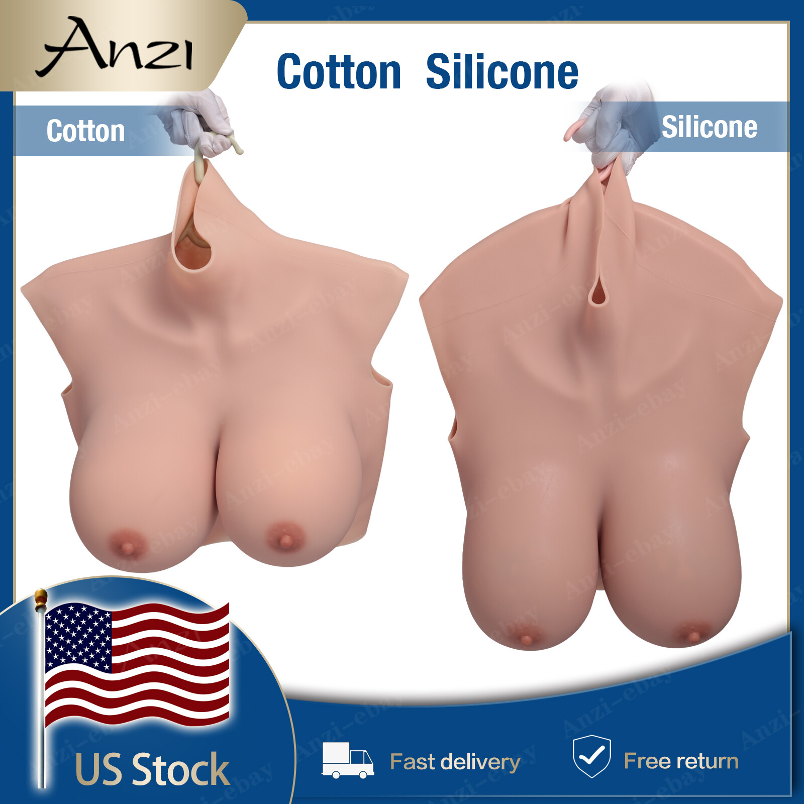Realistic Bloodshot Silicone Breast Forms Breast Plates for Crossdresser C-K Cup