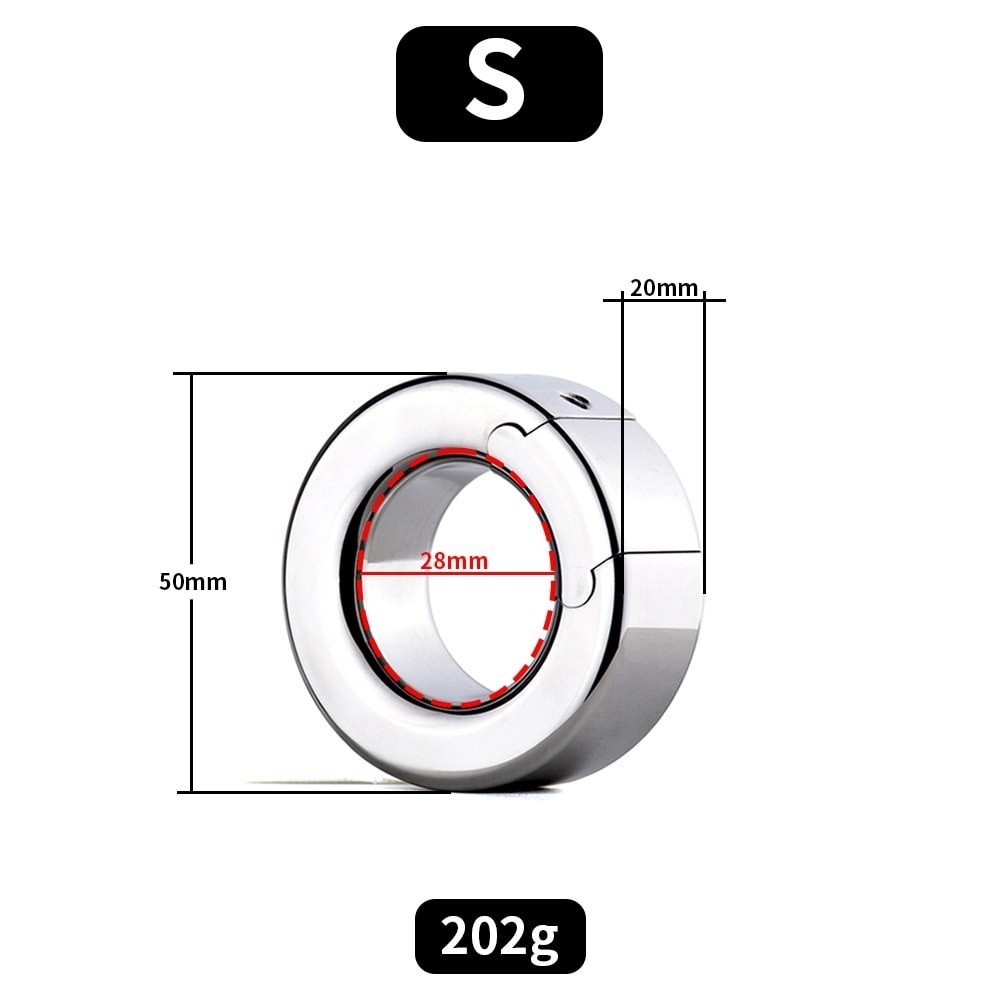 Stainless Steel Ball Stretcher Heavy Weight Scrotum Ring Male Erection Enhancer