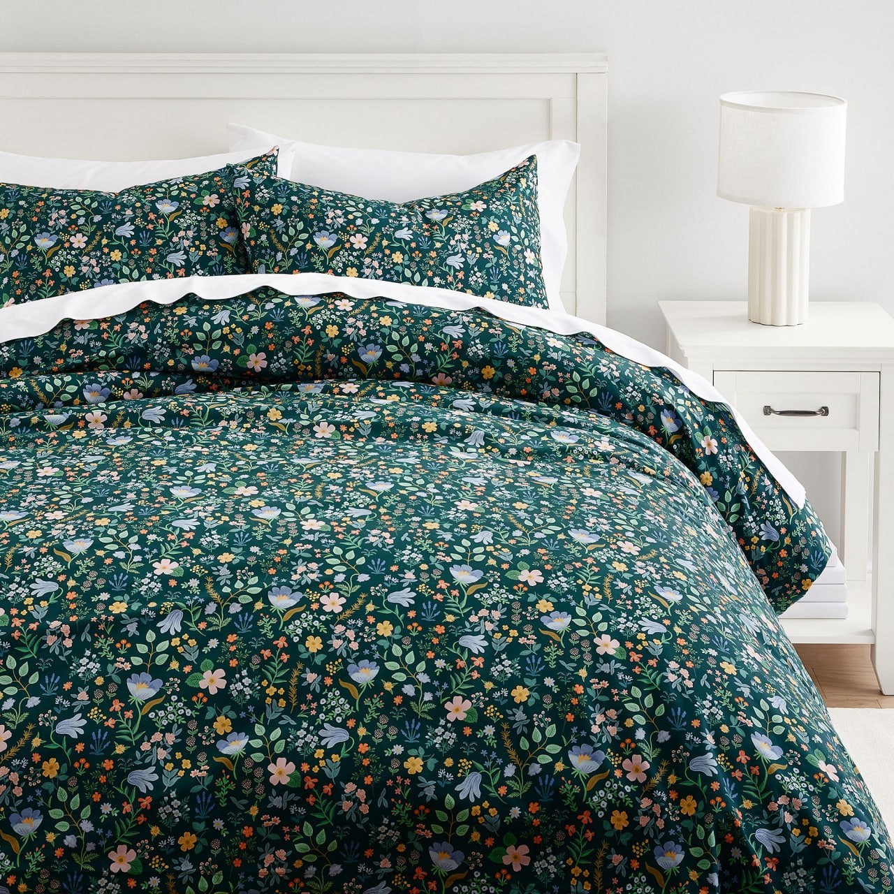 Pottery Barn Teen Rifle Paper Co Bramble Fields Evergreen Duvet Cover