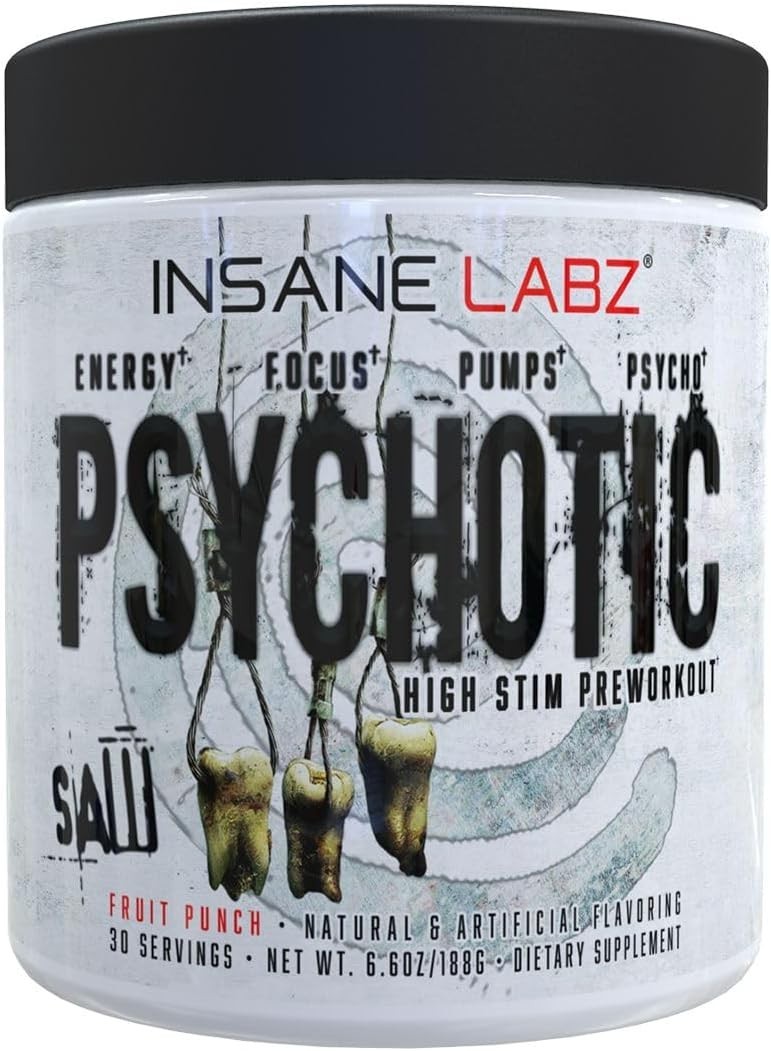 Psychotic SAW Extreme Hi-Energy Pre-Workout 30 Servings 5 Flavors NEW FAST SHIP Psychotic SAW Extreme Hi-Energy Pre-Workout 30 Servings 5 Flavors NEW FAST SHIP