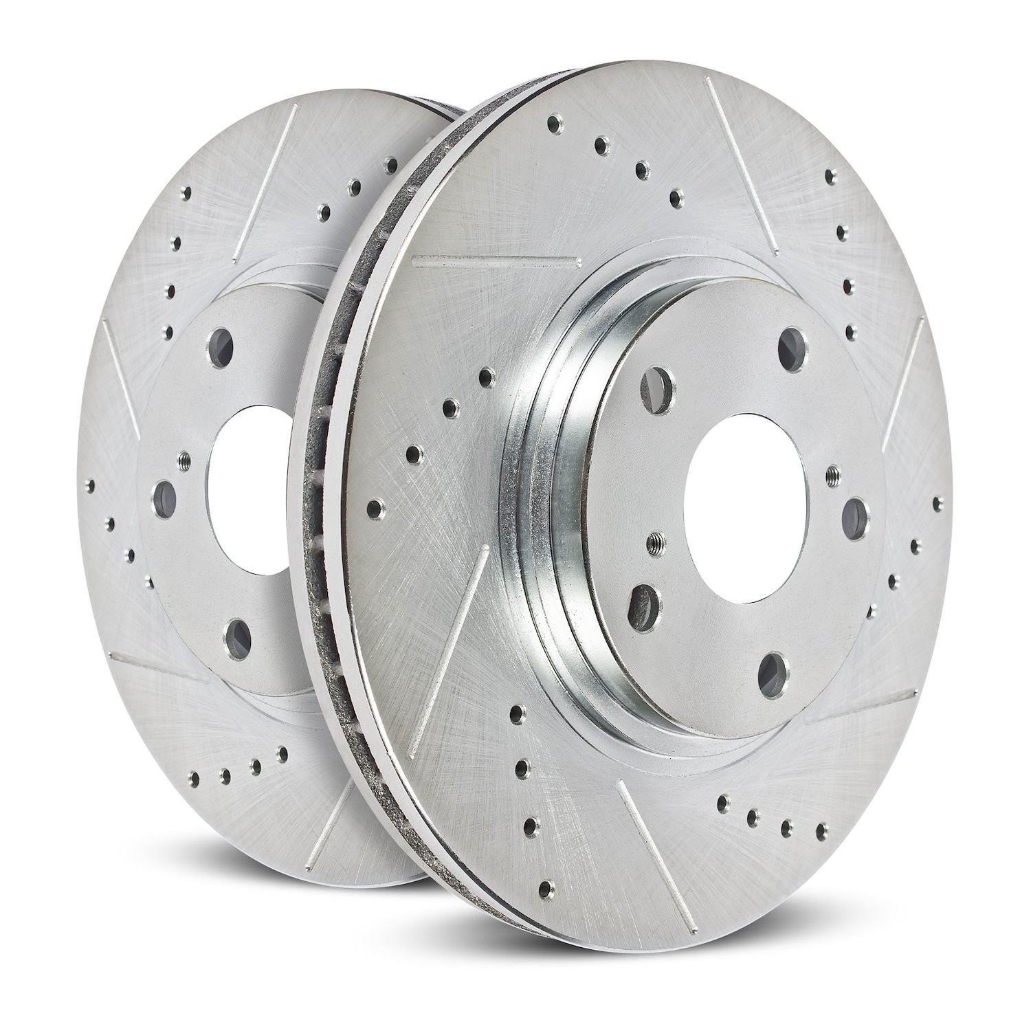 Power Stop Cross-Drilled and Slotted Brake Rotors Rear