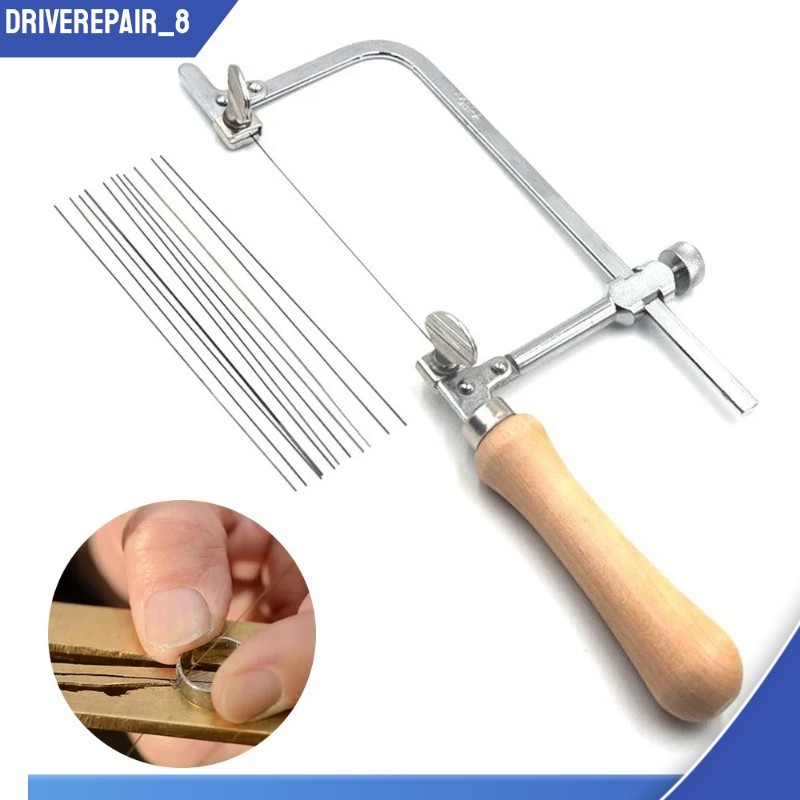 Mini U-shaped Saw For Jewelry DIY Tool Bow Saw Frame With 12 Blades Kit NEW US