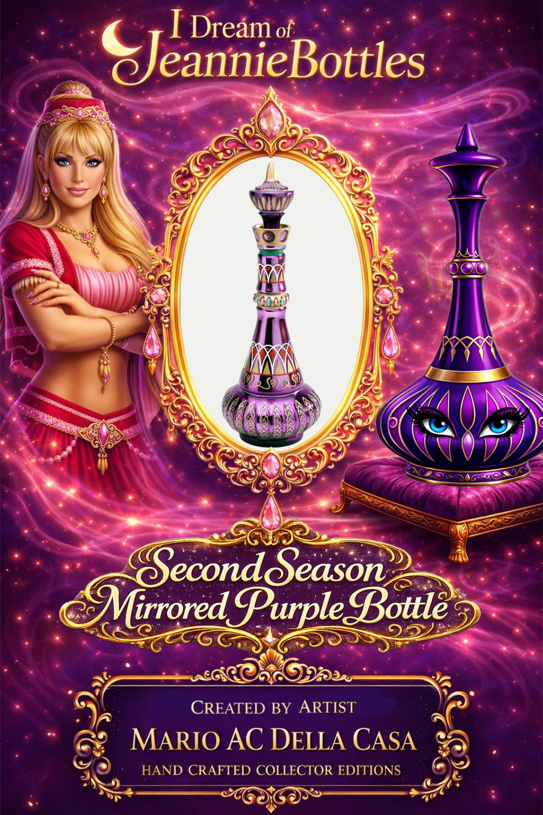 2nd Season Mirrored Purple I DREAM OF JEANNIE/GENIE BOTTLE *THE REAL ARTIST*
